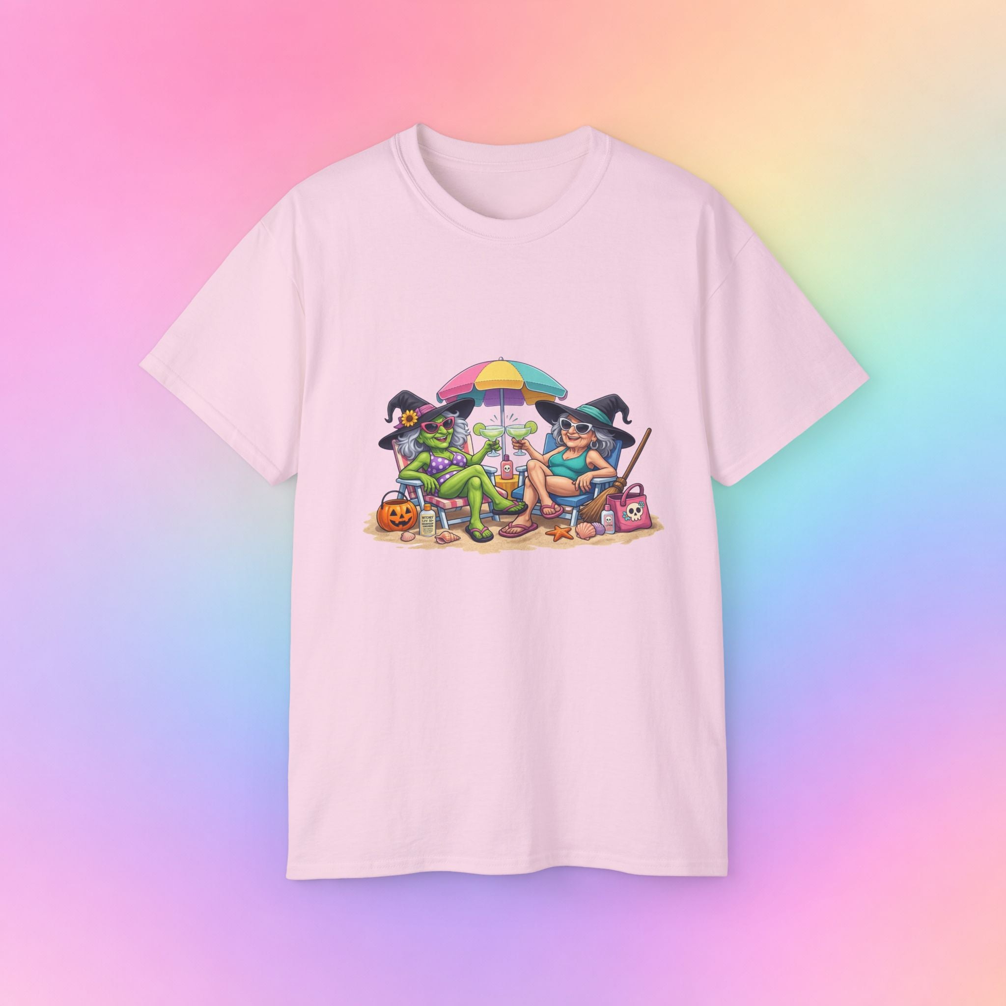 Summerween Witches Beach T-Shirt | Funny Halloween Summer Tee