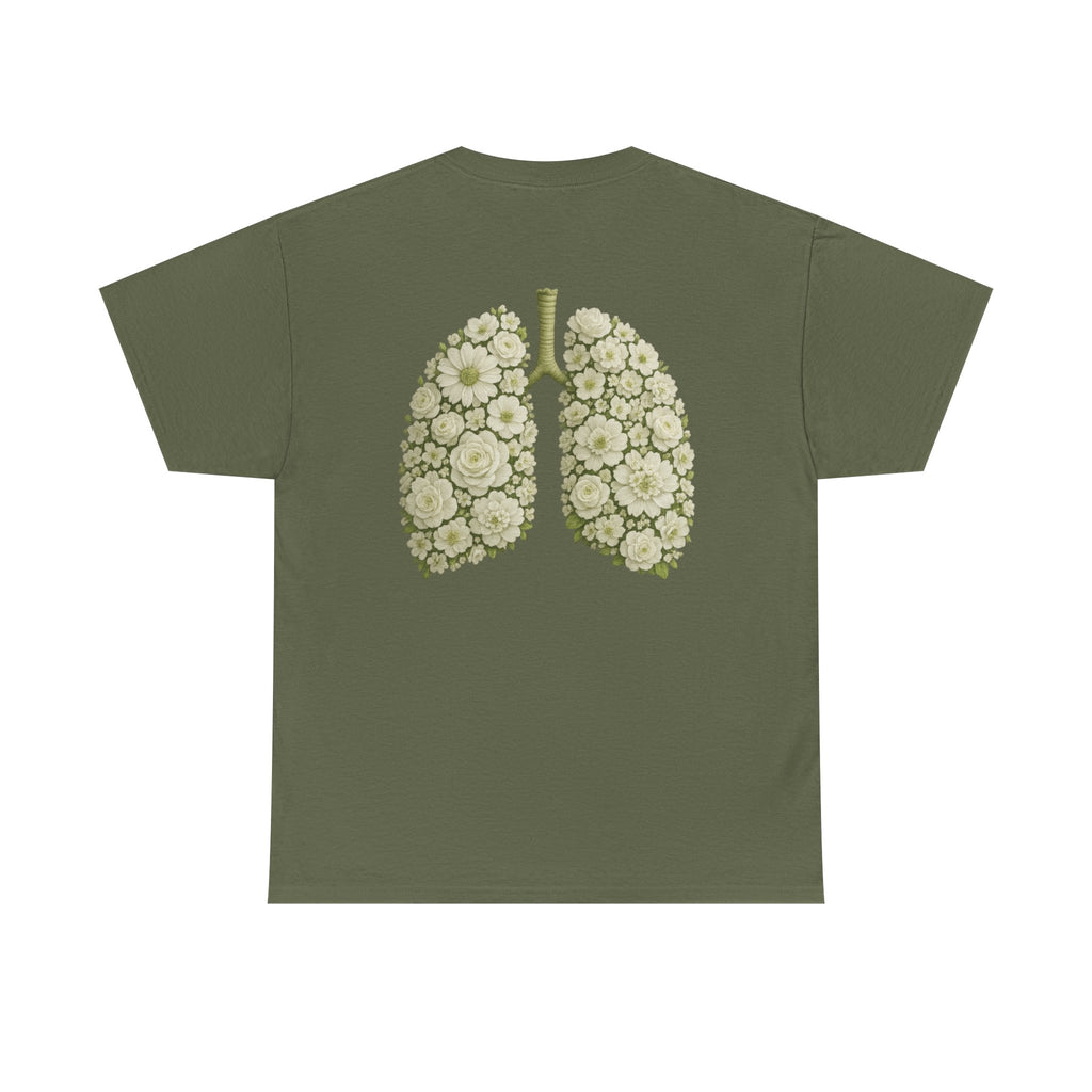 Breathe Hope – White Flower Lung Cancer Awareness T-Shirt