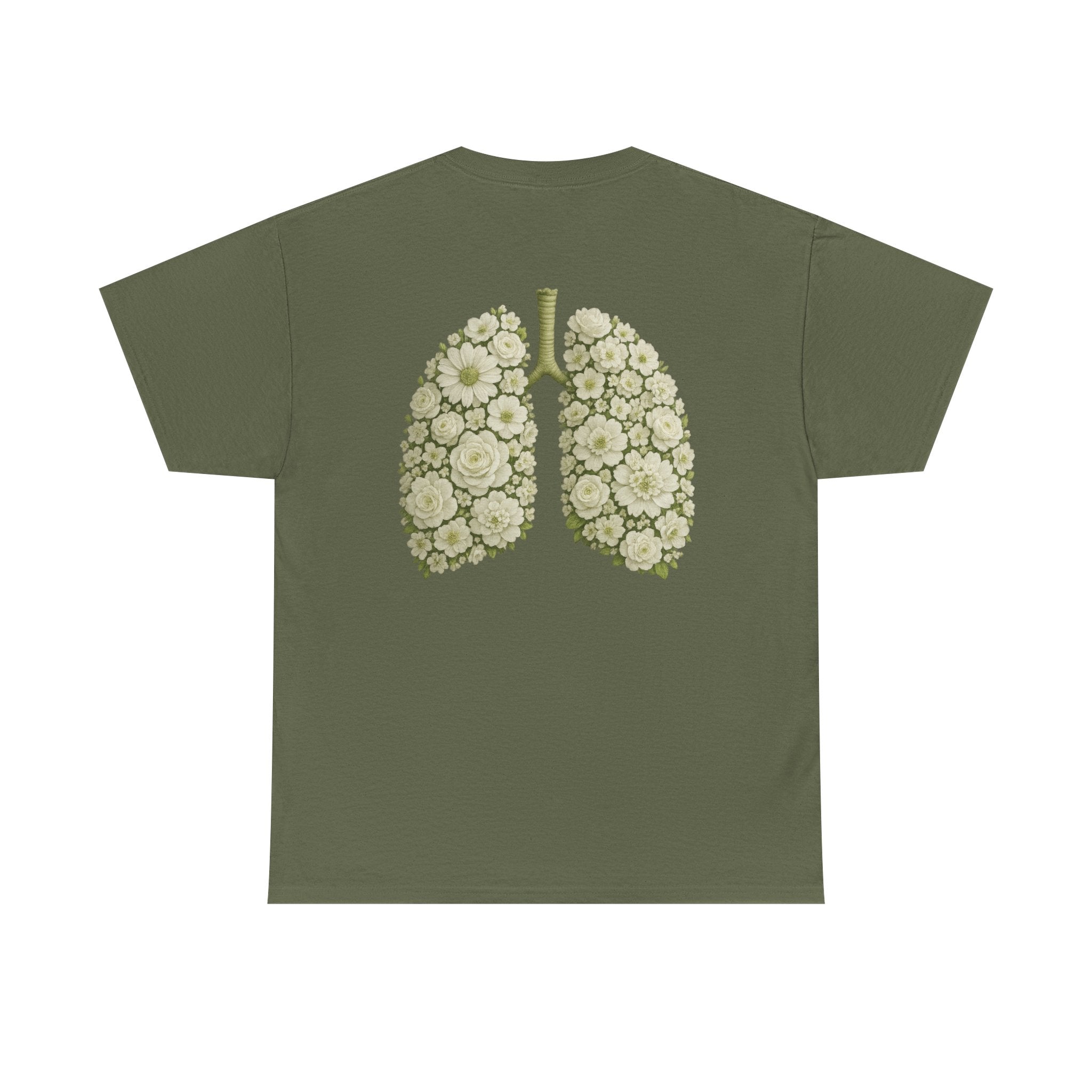 Breathe Hope – White Flower Lung Cancer Awareness T-Shirt