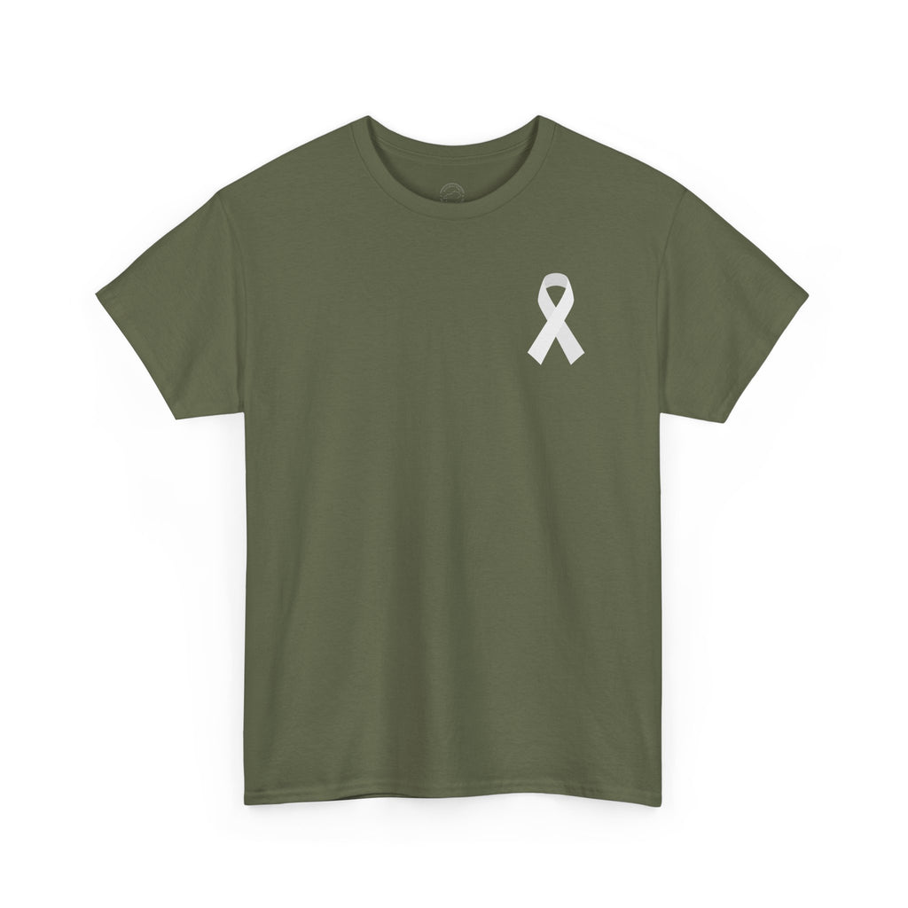 Breathe Hope – White Flower Lung Cancer Awareness T-Shirt