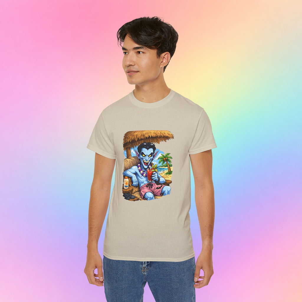 Summerween Vampire Beach Vacation T-Shirt | Spooky Summer Halloween Tee