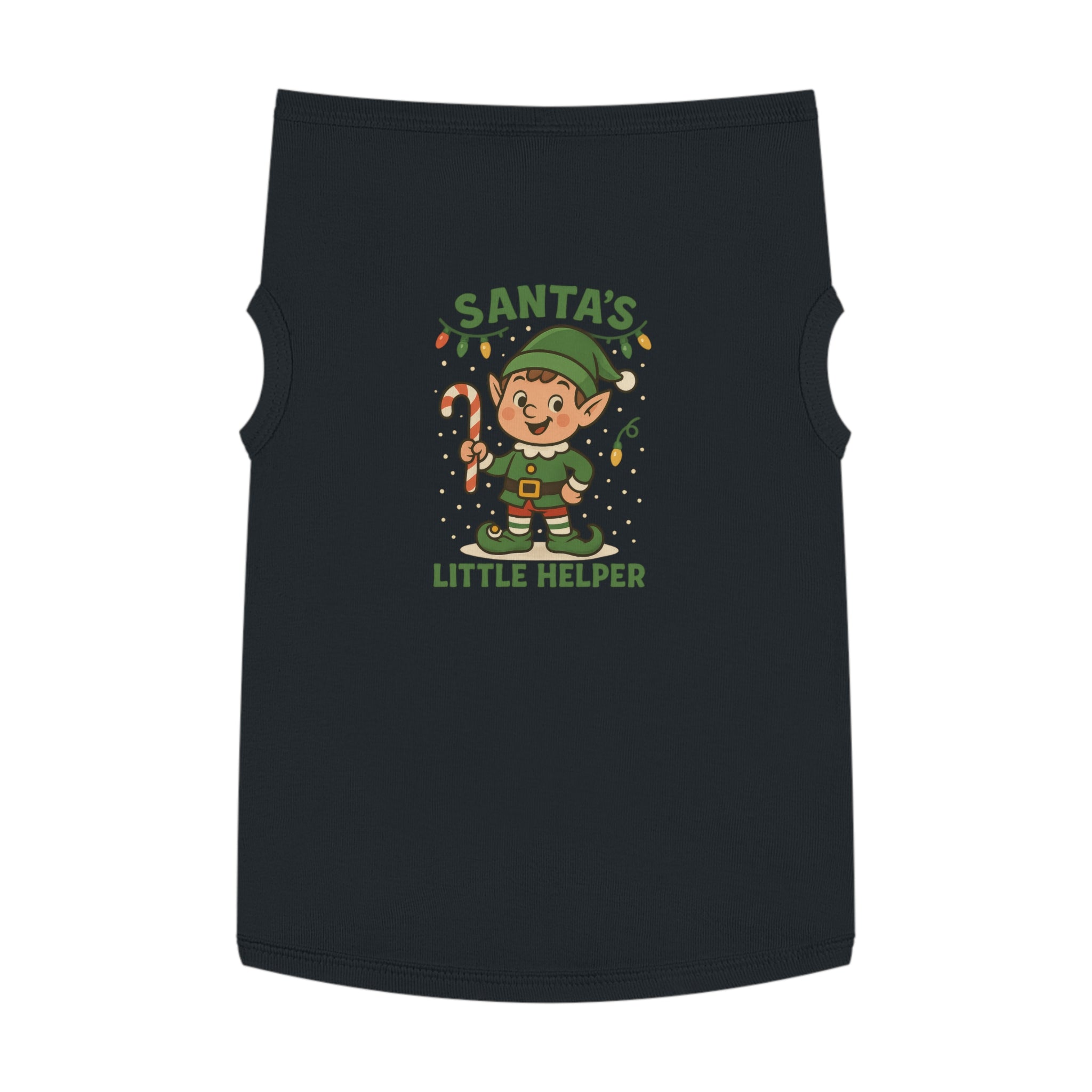 Santa’s Little Helper Dog Christmas Shirt – Cute Holiday Elf Pet Tank Top