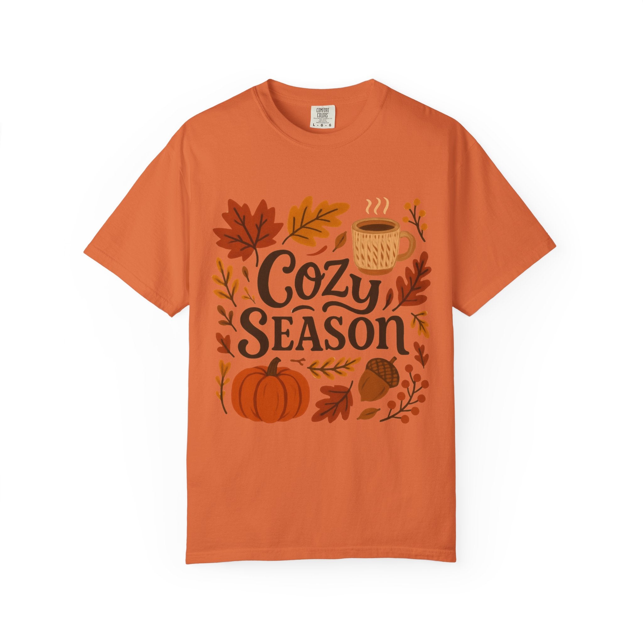 Cozy Season Unisex T-shirt, Fall Fashion Tee, Autumn Apparel, Gift for Him/Her, Pumpkin Spice Shirt, Relaxing Vibes