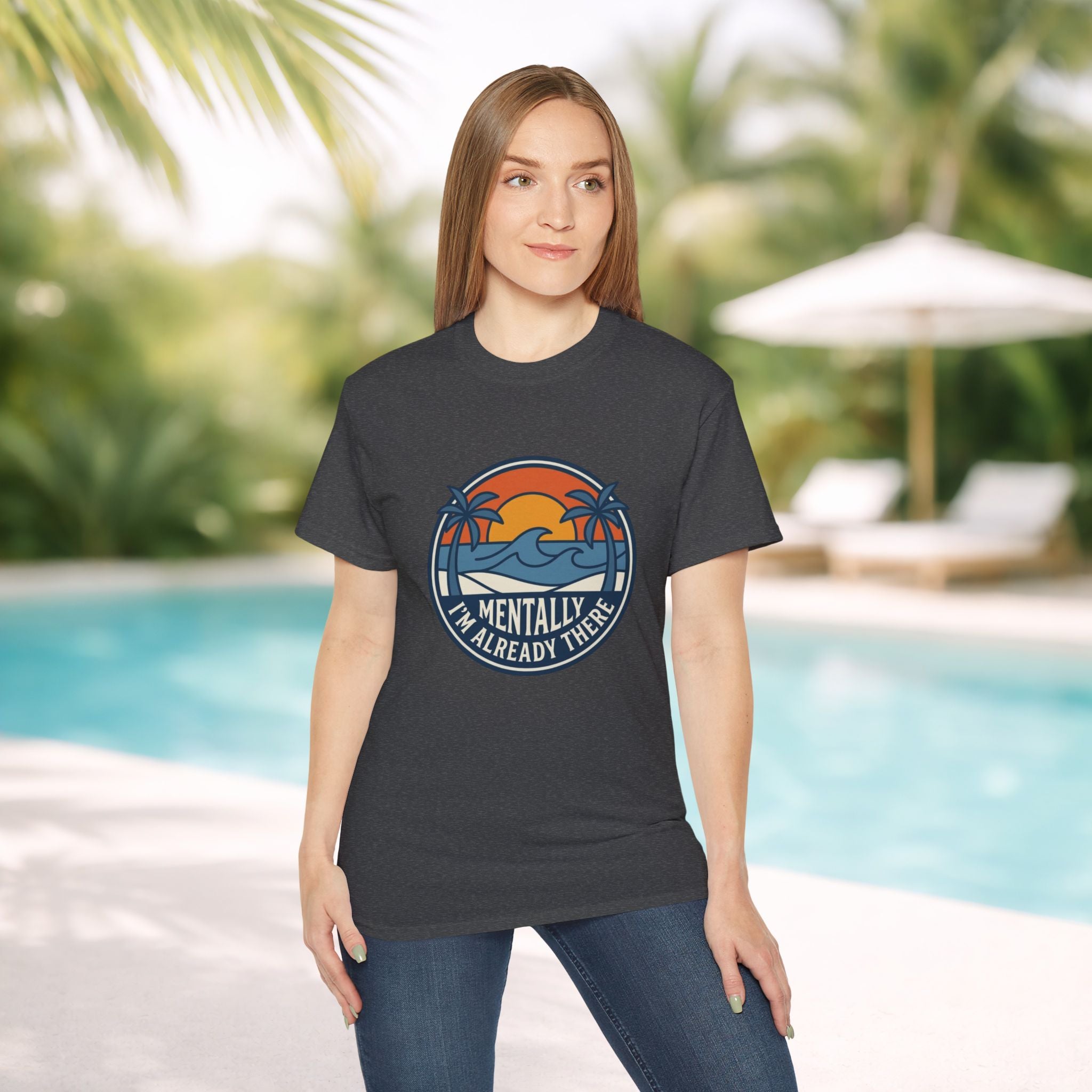 Mentally I’m Already There Summer Beach Sunset T-Shirt