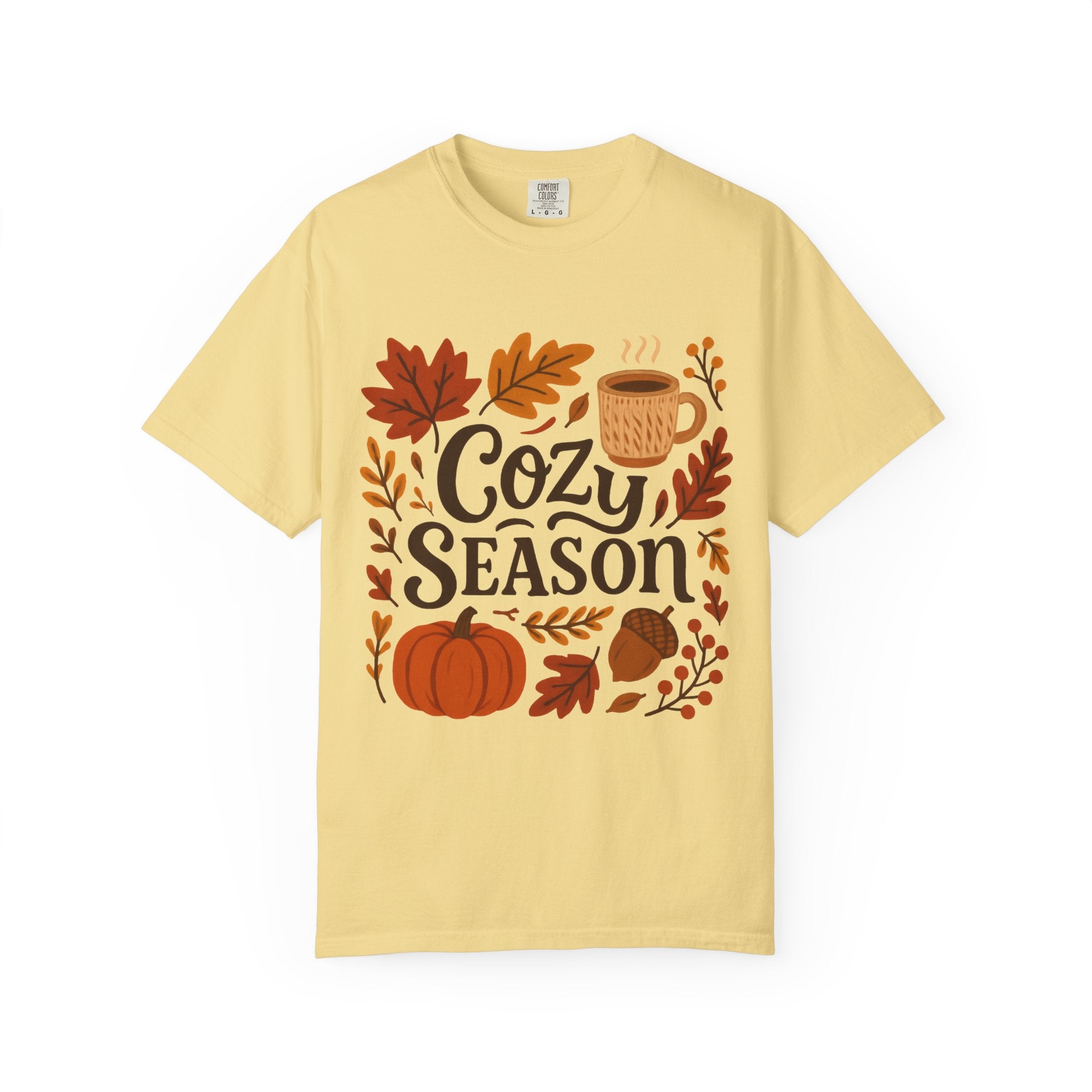 Cozy Season Unisex T-shirt, Fall Fashion Tee, Autumn Apparel, Gift for Him/Her, Pumpkin Spice Shirt, Relaxing Vibes
