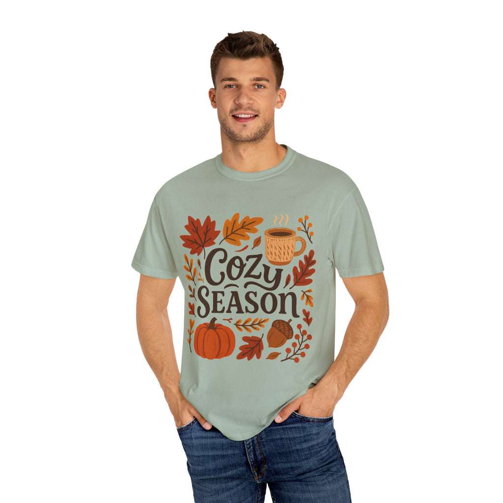 Cozy Season Unisex T-shirt, Fall Fashion Tee, Autumn Apparel, Gift for Him/Her, Pumpkin Spice Shirt, Relaxing Vibes