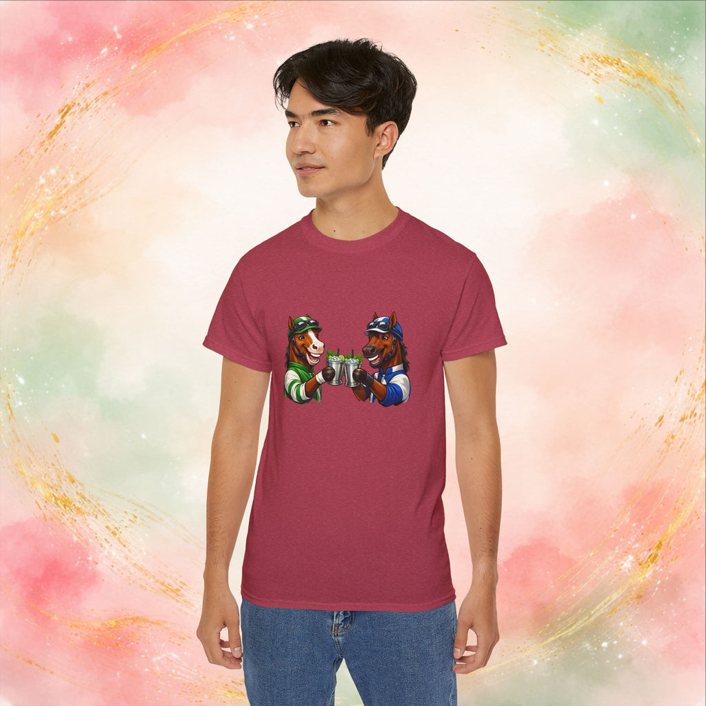 Derby Day Cheers: Funny Jockey Horses & Mint Juleps T-Shirt