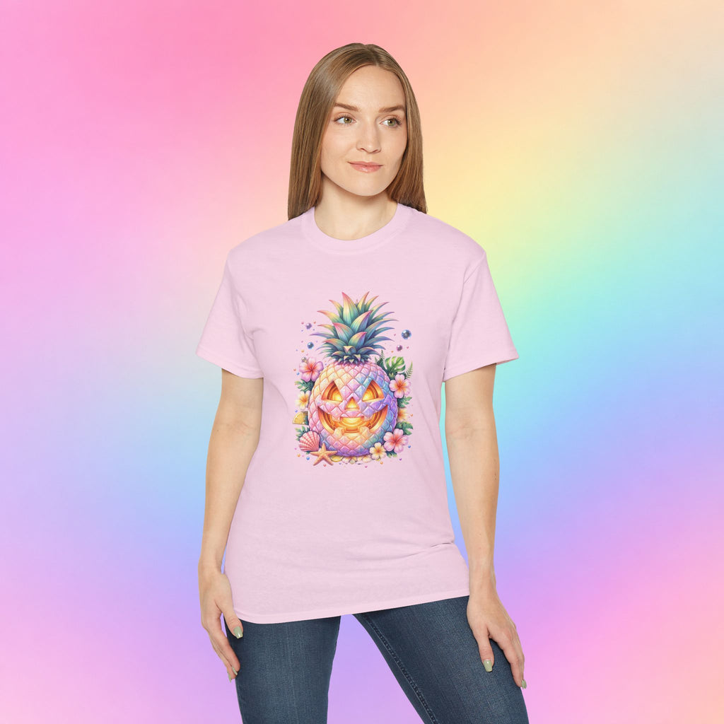 Summerween Pineapple Jack-O’-Lantern T-Shirt | Tropical Halloween Shirt