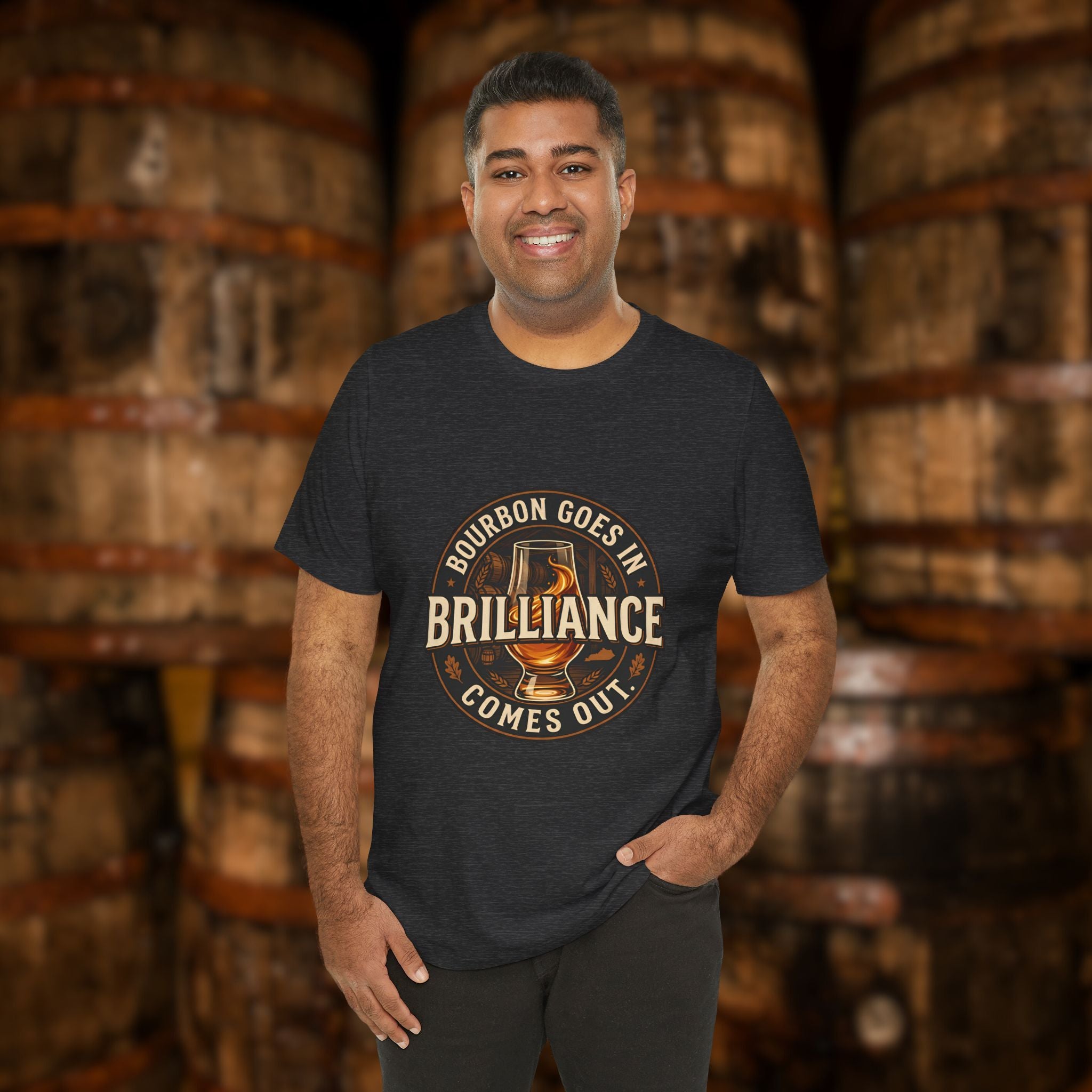 Bourbon Goes In Brilliance Comes Out T-Shirt | Kentucky Bourbon Graphic Tee