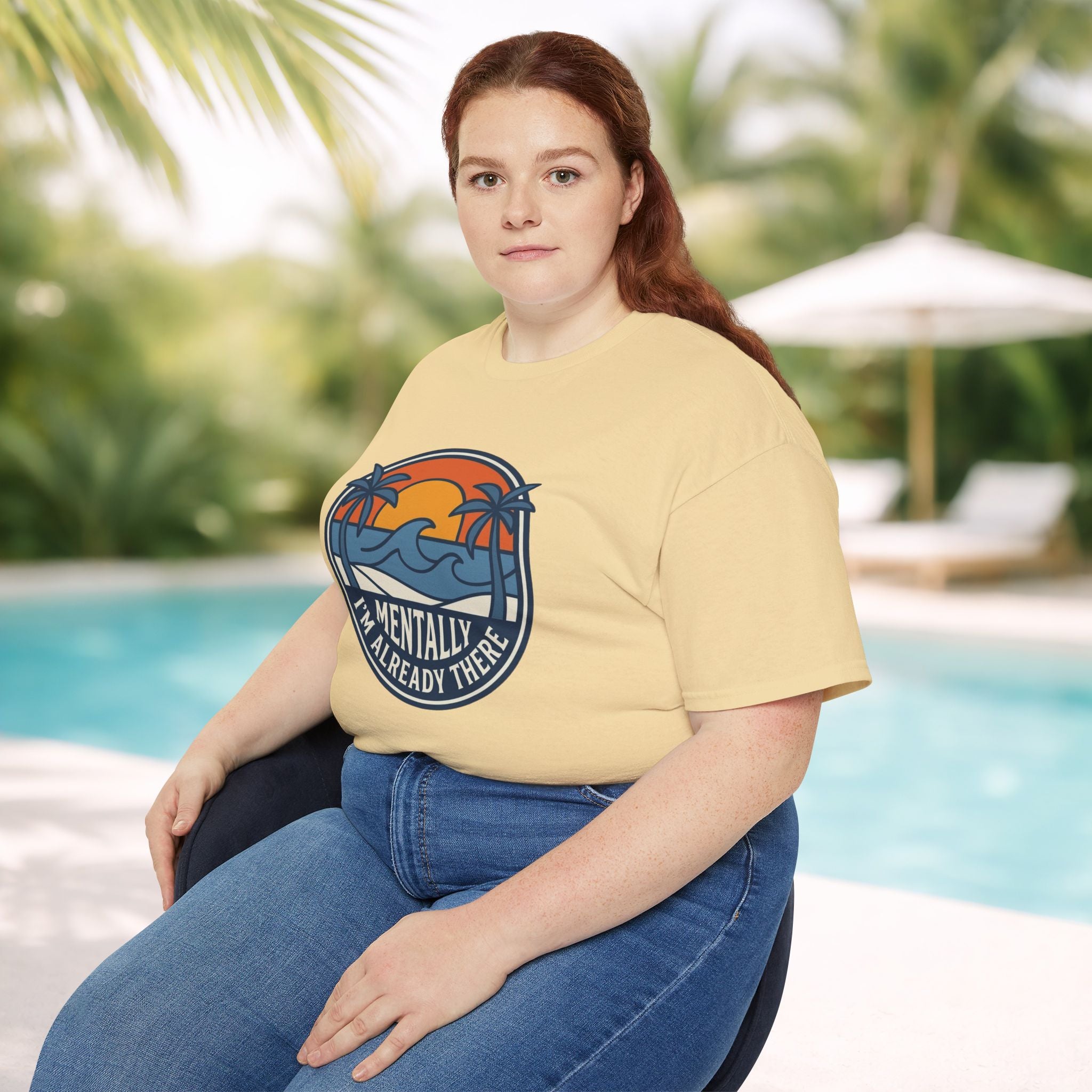 Mentally I’m Already There Summer Beach Sunset T-Shirt