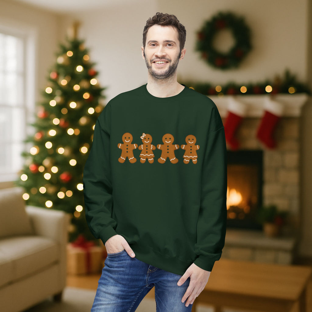 Gingerbread Family Christmas Sweatshirt – Cute Holiday Cookie Crewneck | Festive Matching Family Christmas Sweater