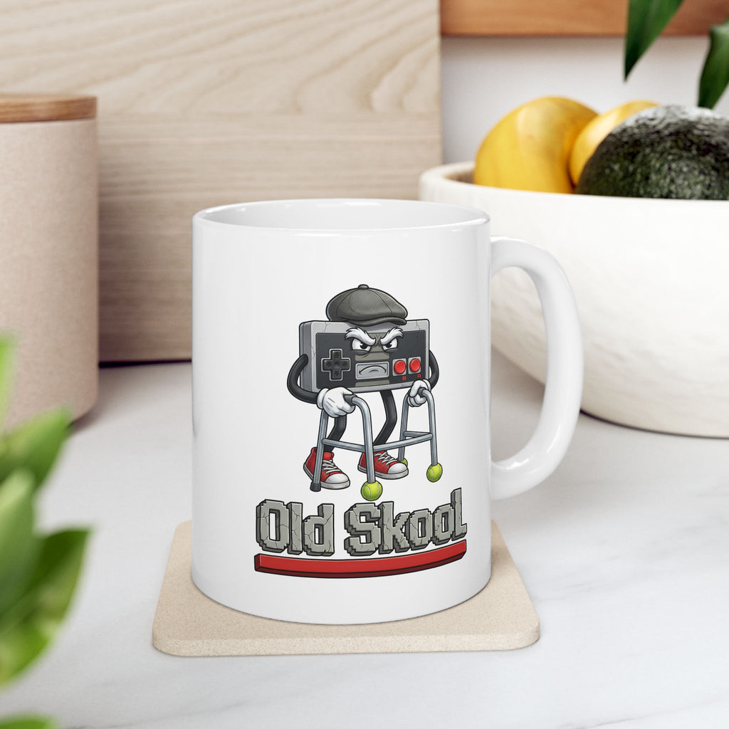 Old Skool Retro Gaming Coffee Mug – Vintage Gamer Controller Cup