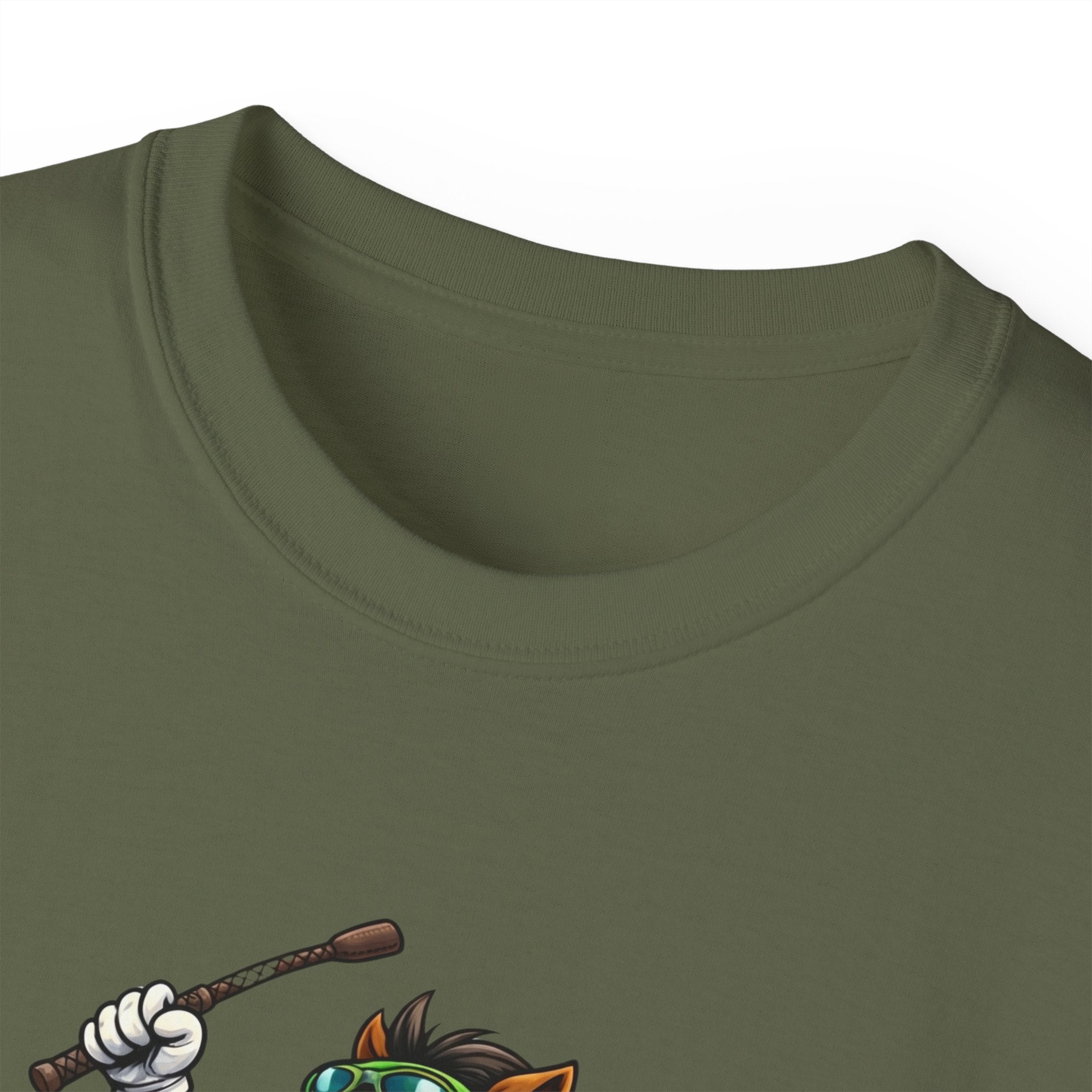 Funny Derby Horse & Jockey T-Shirt | Playful Horse Racing Graphic Tee