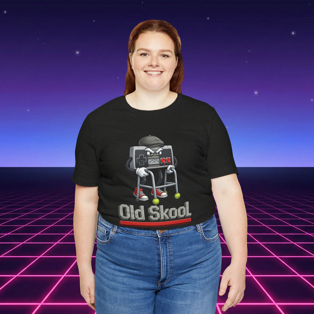 Old Skool Retro Gaming T-Shirt – Vintage Controller Grandpa Gamer Graphic Tee