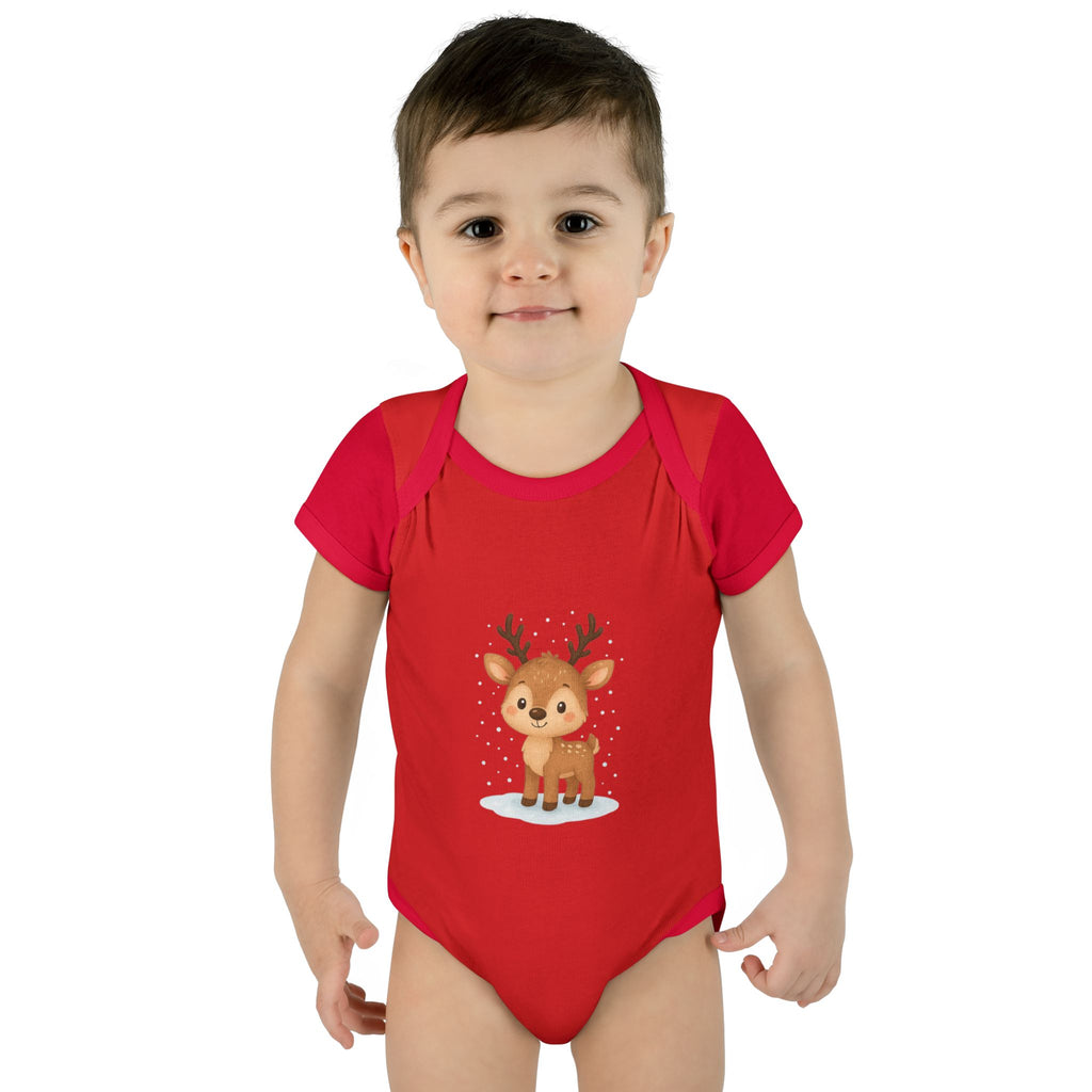 Cute Baby Reindeer Christmas Bodysuit – Holiday Infant One-Piece