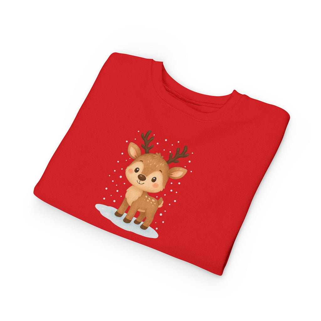 Cute Reindeer Toddler Christmas Sweatshirt – Cozy Holiday Pullover for Kids