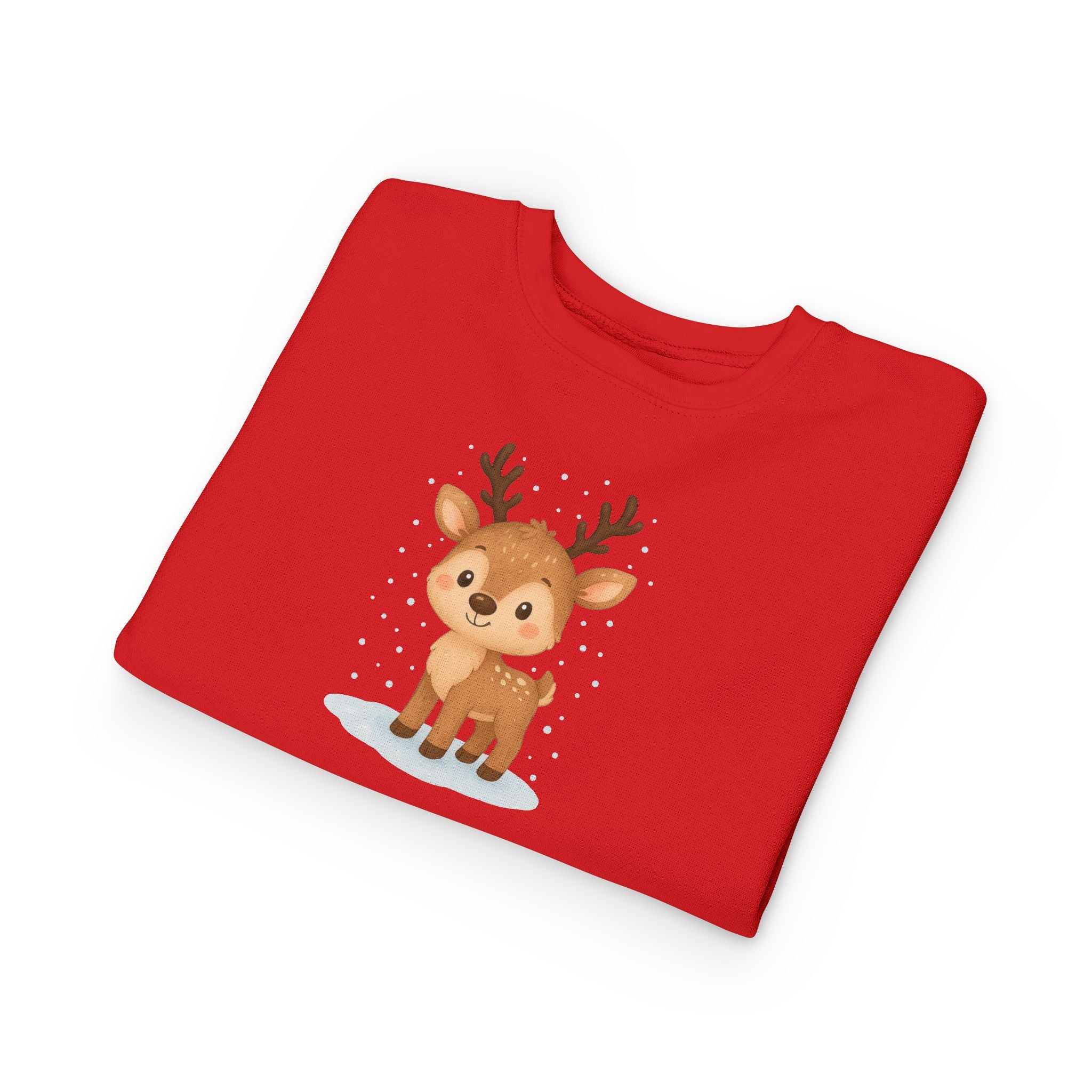 Cute Reindeer Toddler Christmas Sweatshirt – Cozy Holiday Pullover for Kids