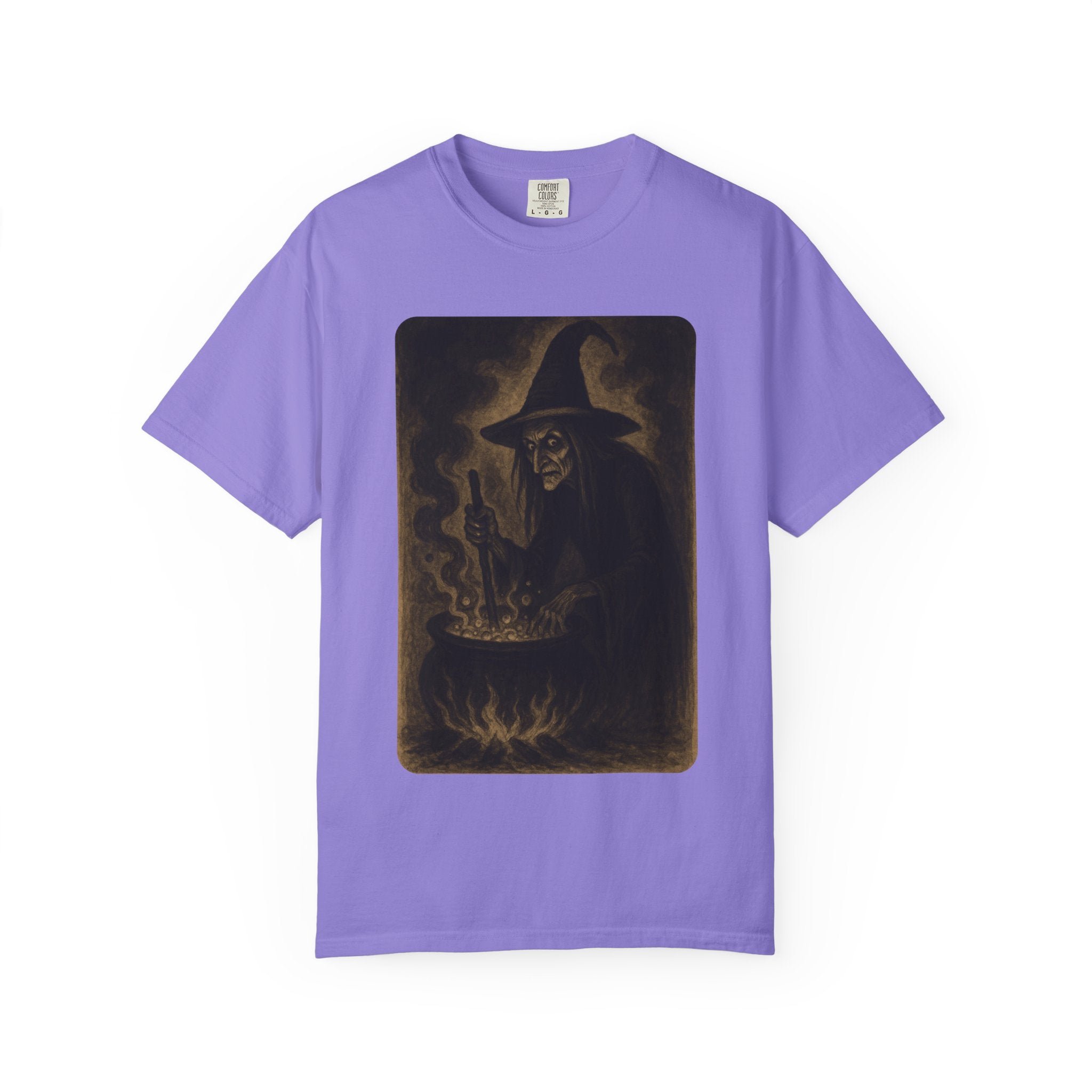 Vintage Witch Brewing Cauldron Halloween Shirt