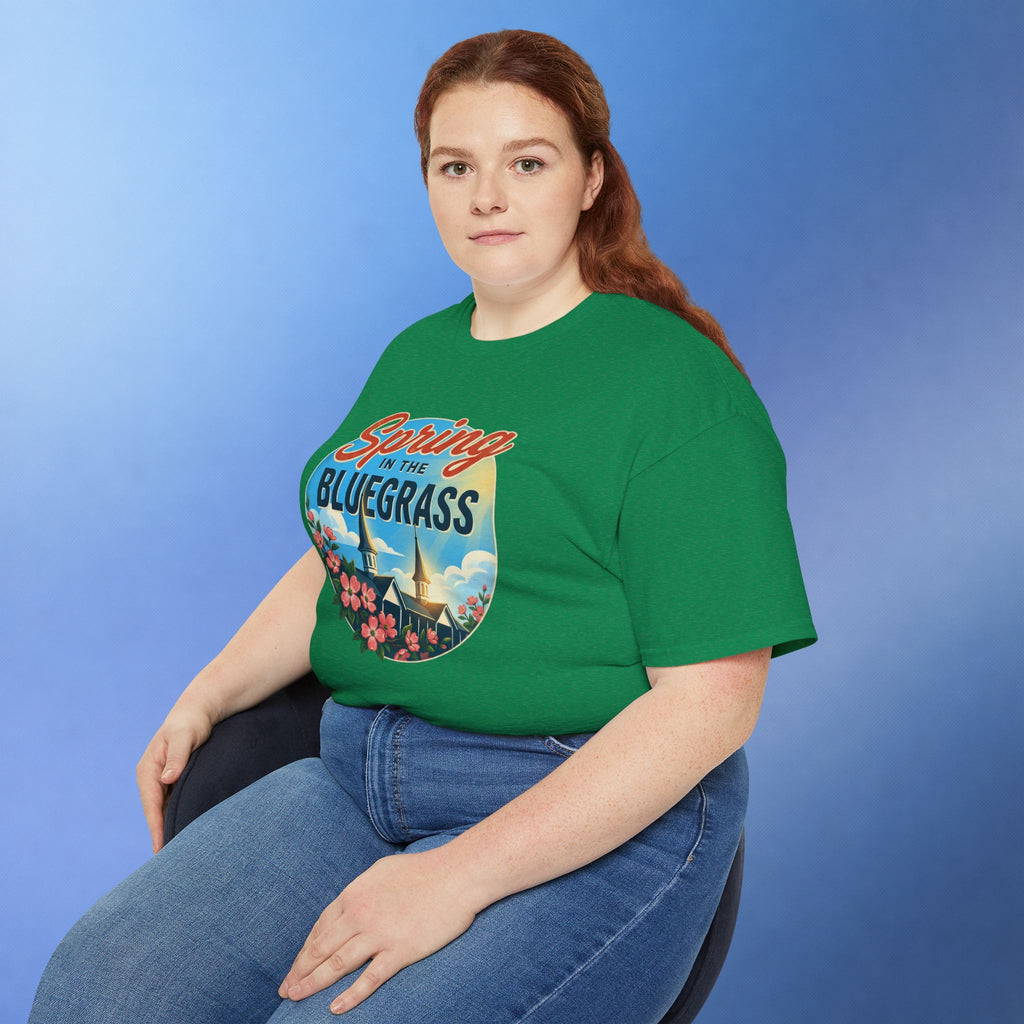 Spring in the Bluegrass T-Shirt – Kentucky Spring Floral Twin Spires Graphic Tee | Bluegrass Spirit Apparel
