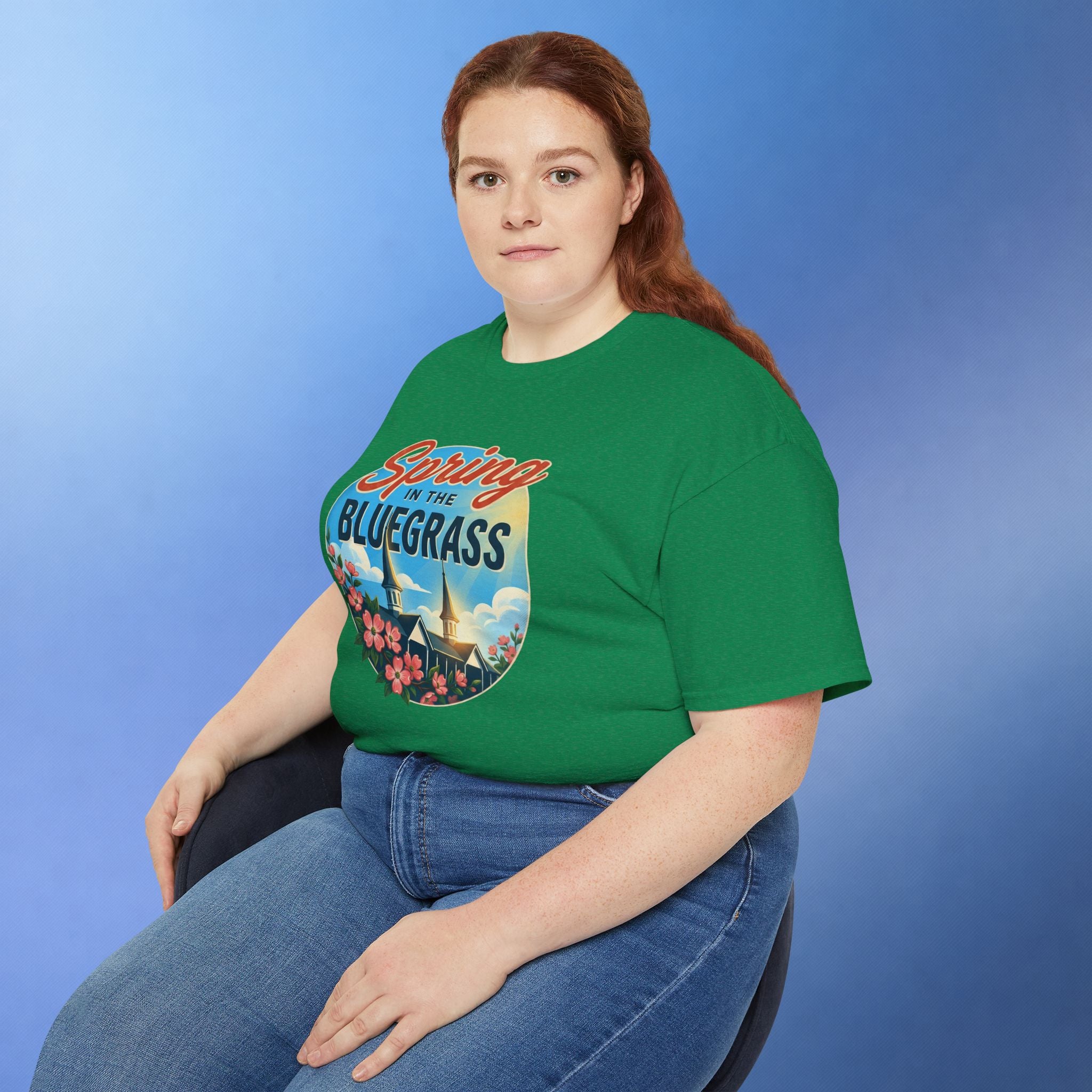 Spring in the Bluegrass T-Shirt – Kentucky Spring Floral Twin Spires Graphic Tee | Bluegrass Spirit Apparel
