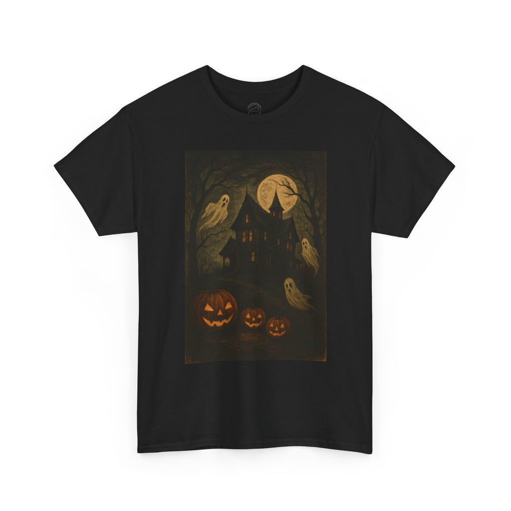 Haunted Halloween House Ghosts & Pumpkins T-Shirt
