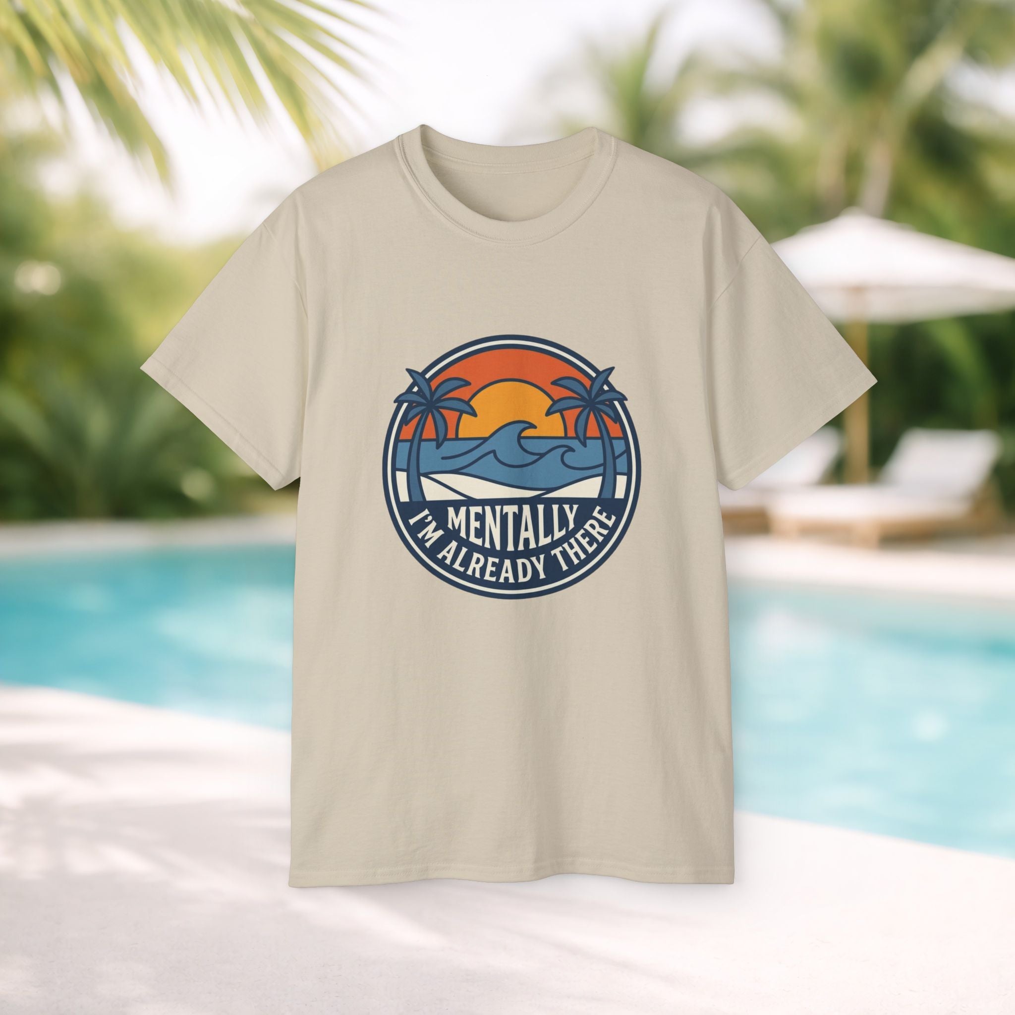 Mentally I’m Already There Summer Beach Sunset T-Shirt