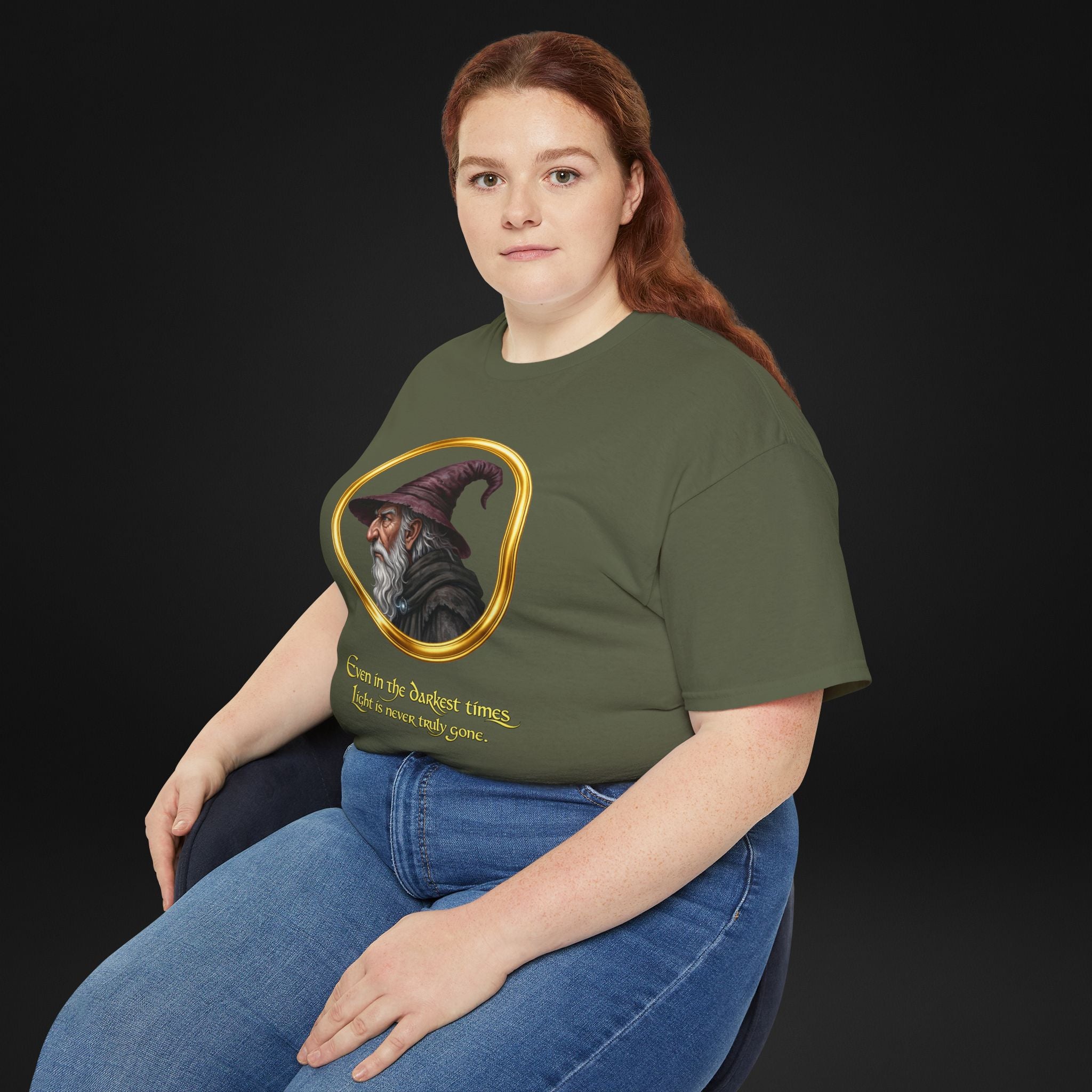 Vintage Wizard Graphic T-Shirt | Fantasy Side Profile Tee