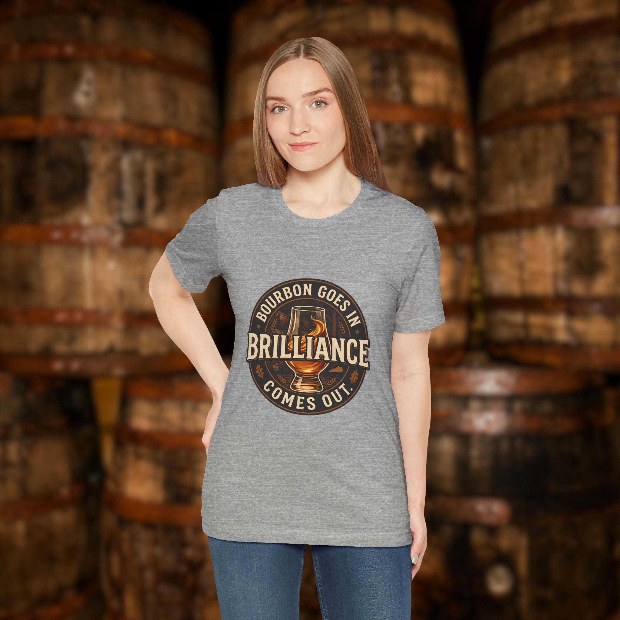 Bourbon Goes In Brilliance Comes Out T-Shirt | Kentucky Bourbon Graphic Tee