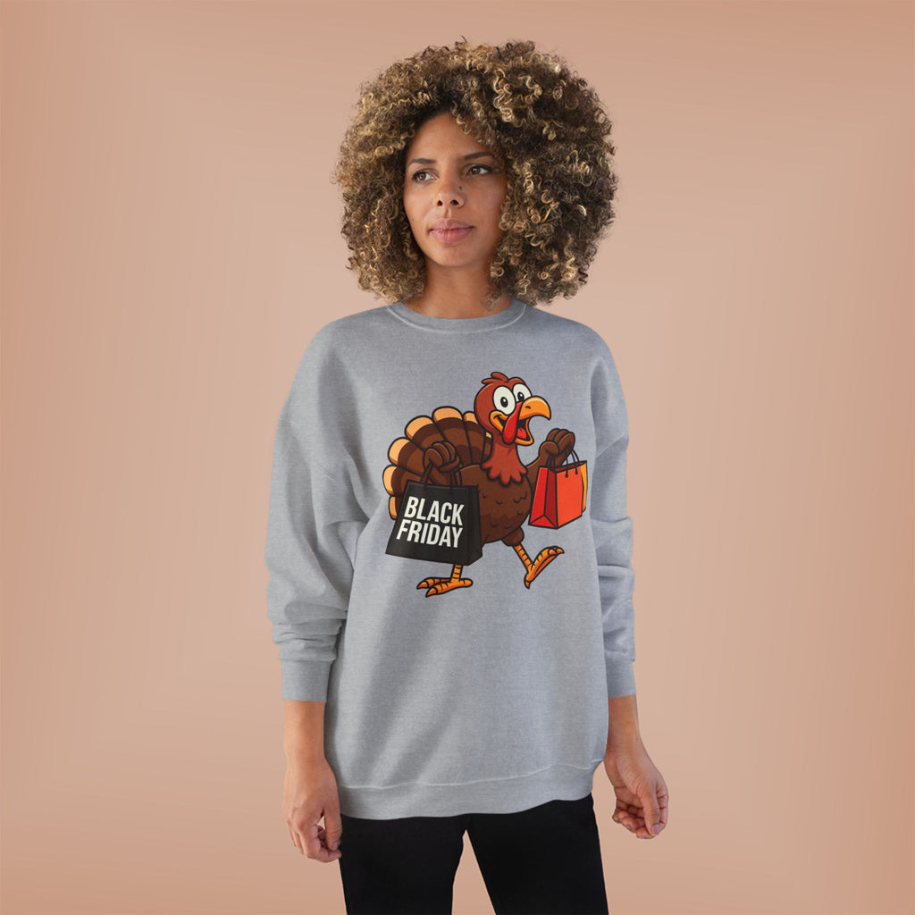 Black Friday Shopping Turkey Sweatshirt – Funny Thanksgiving & Holiday Gift