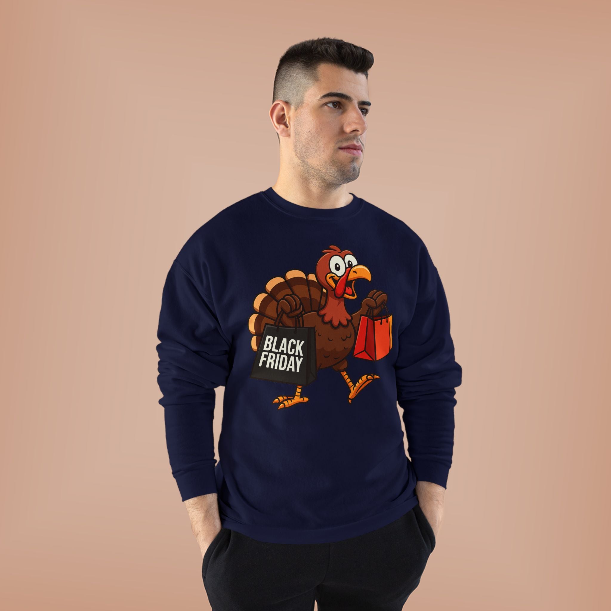Black Friday Shopping Turkey Sweatshirt – Funny Thanksgiving & Holiday Gift