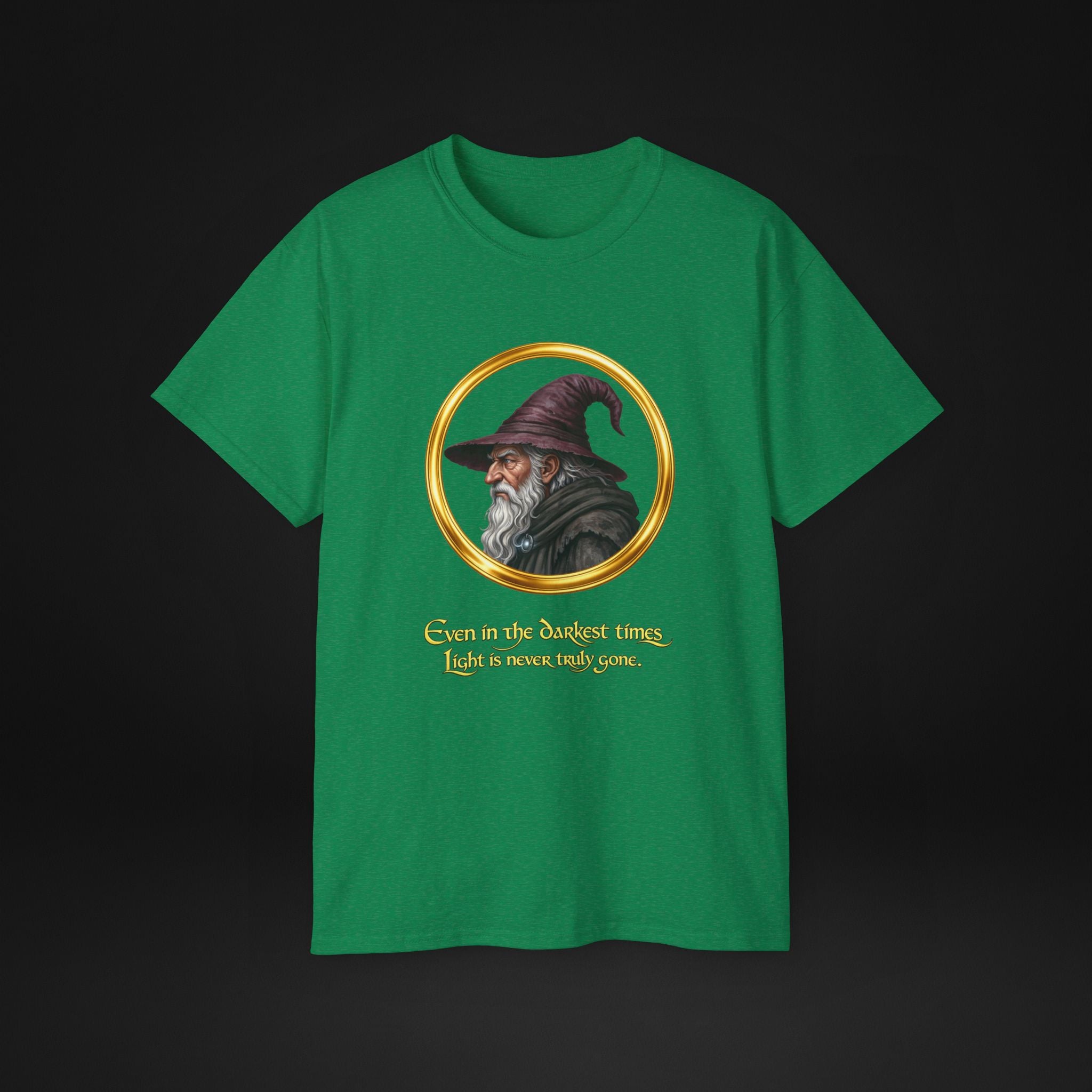 Vintage Wizard Graphic T-Shirt | Fantasy Side Profile Tee