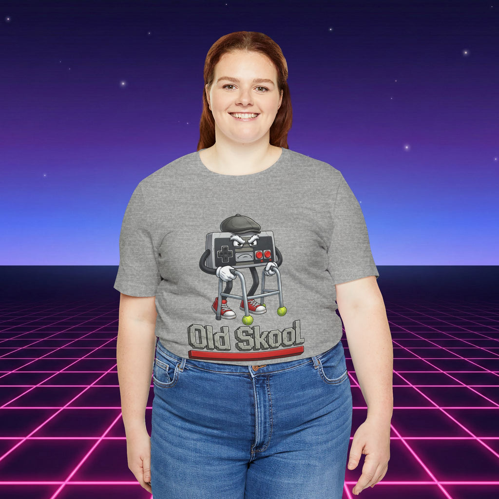 Old Skool Retro Gaming T-Shirt – Vintage Controller Grandpa Gamer Graphic Tee