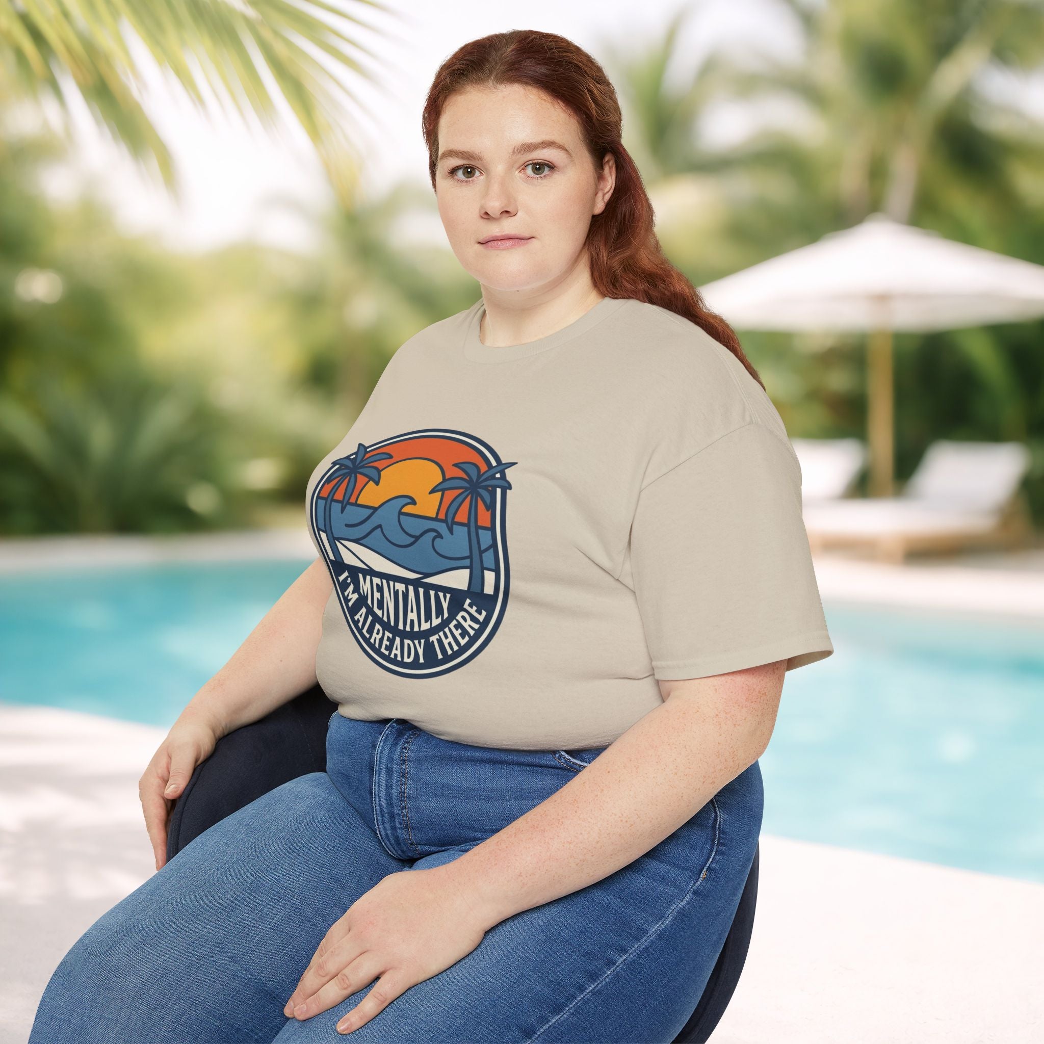Mentally I’m Already There Summer Beach Sunset T-Shirt