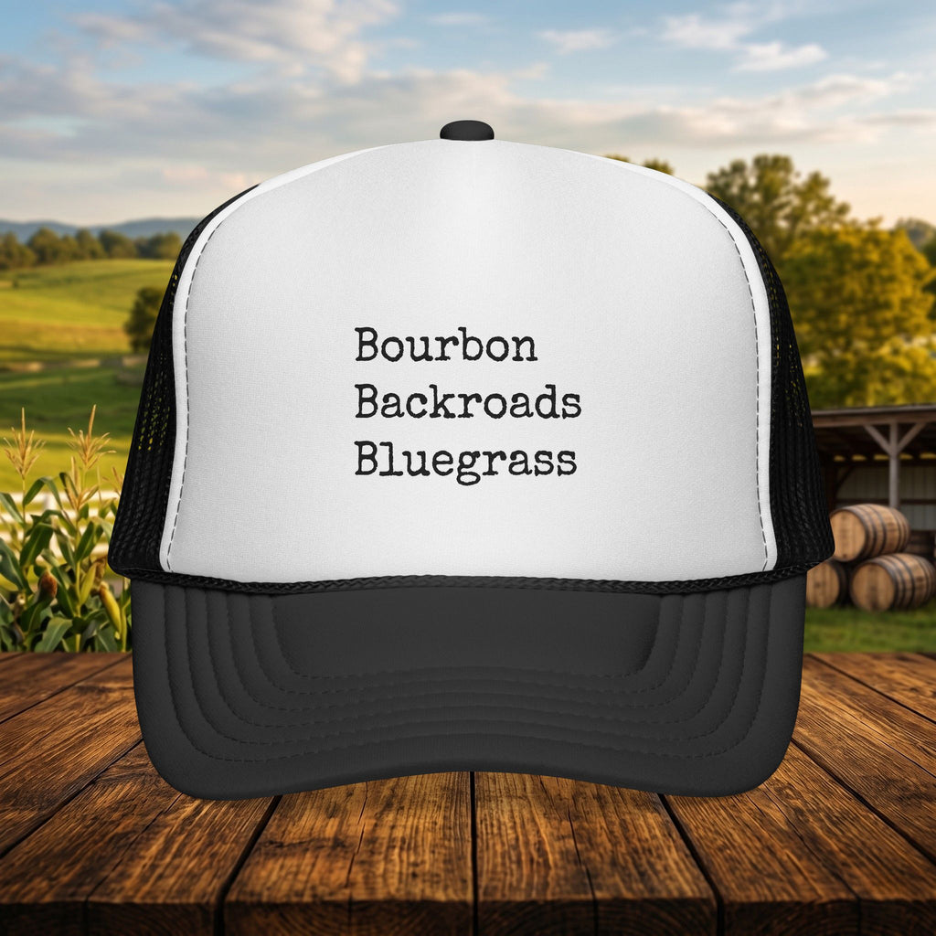 Bourbon Backroads Bluegrass Kentucky Trucker Hat | Southern Country Cap