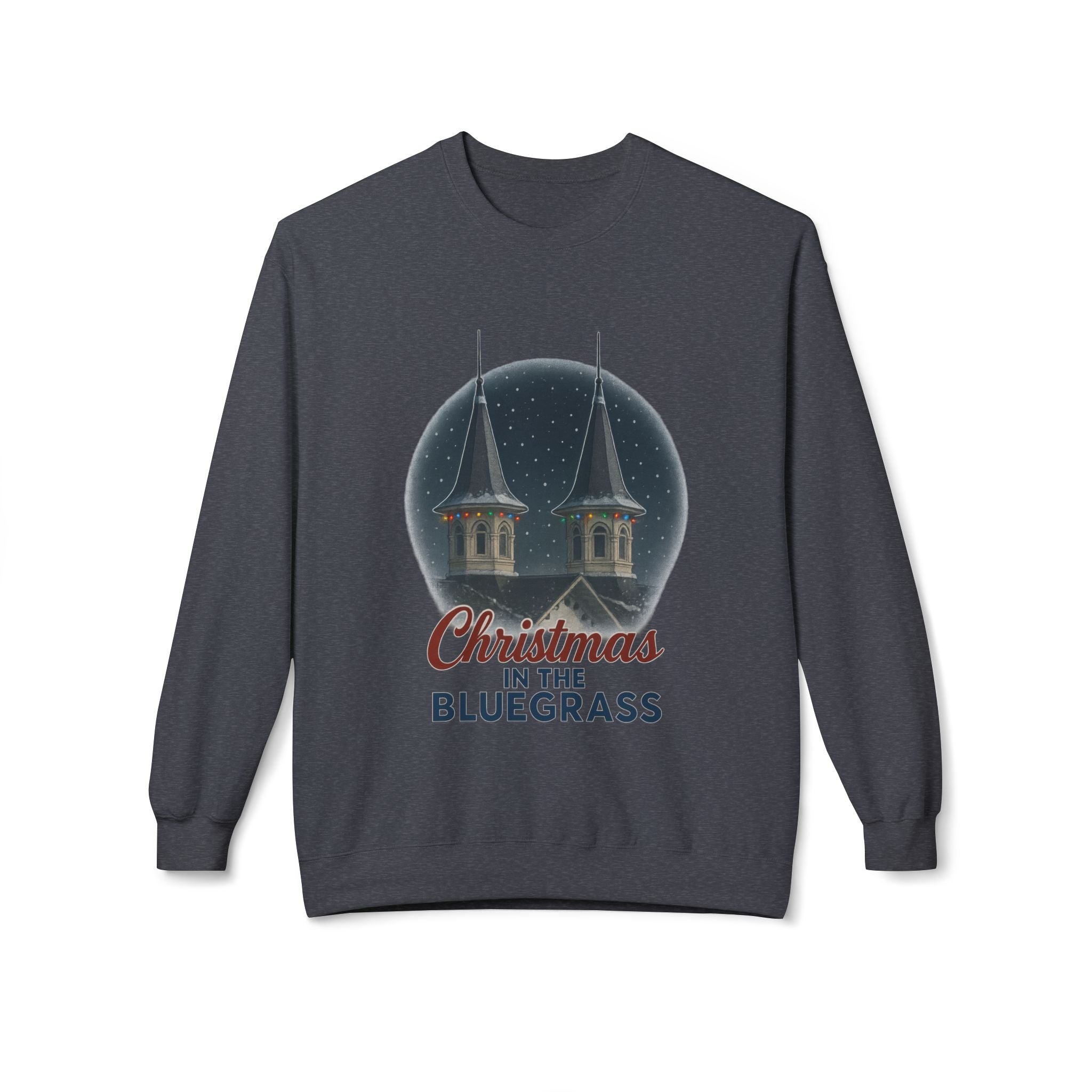 🎄 Christmas in the Bluegrass Sweatshirt – Churchill Downs Twin Spires Holiday Design