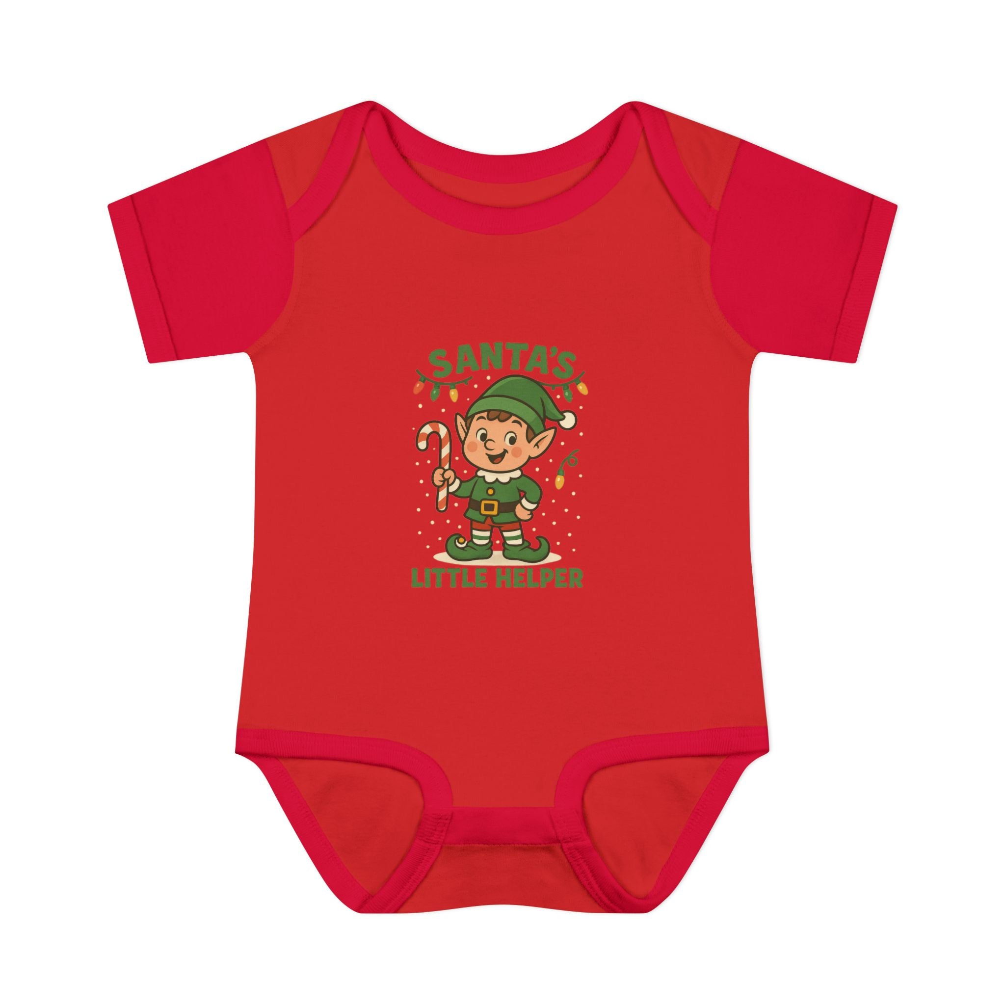 Santa’s Little Helper Baby Christmas Bodysuit – Cute Holiday Elf Infant Onesie