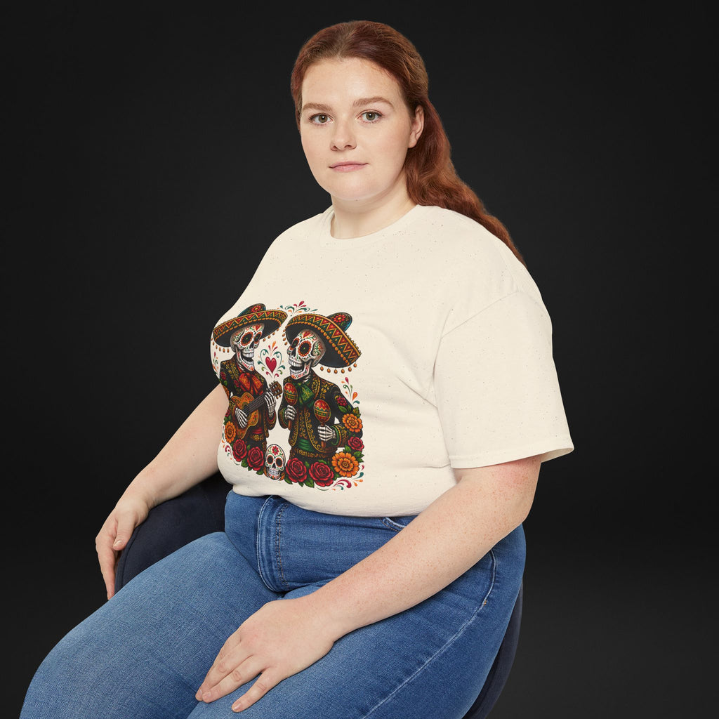 Cinco De Mayo Sugar Skull Mariachi T-Shirt | Dia de los Muertos Inspired Fiesta Tee