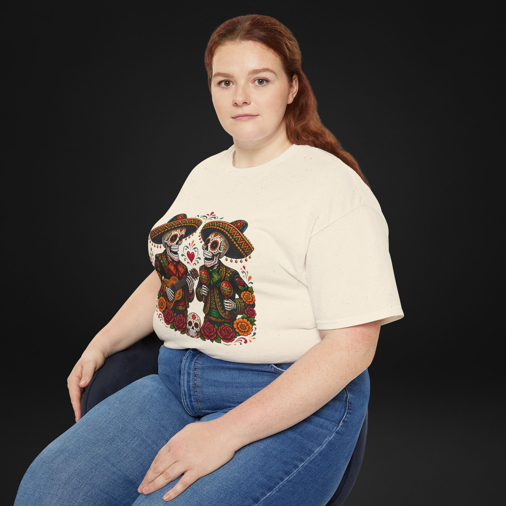 Cinco De Mayo Sugar Skull Mariachi T-Shirt | Dia de los Muertos Inspired Fiesta Tee