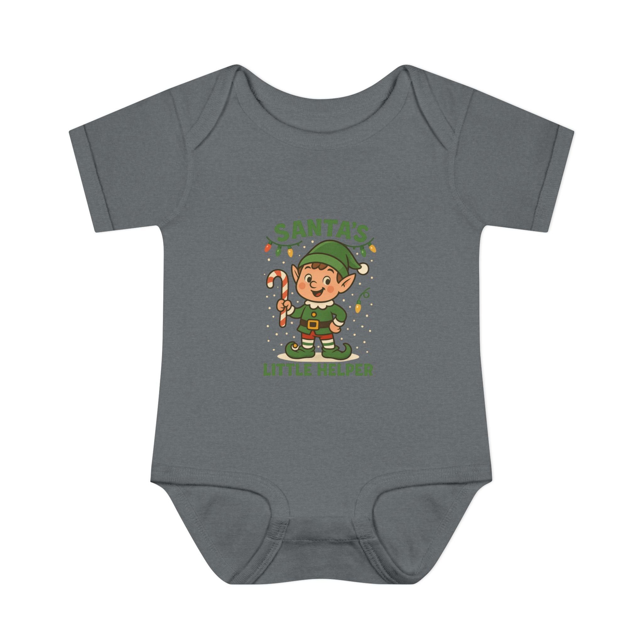 Santa’s Little Helper Baby Christmas Bodysuit – Cute Holiday Elf Infant Onesie