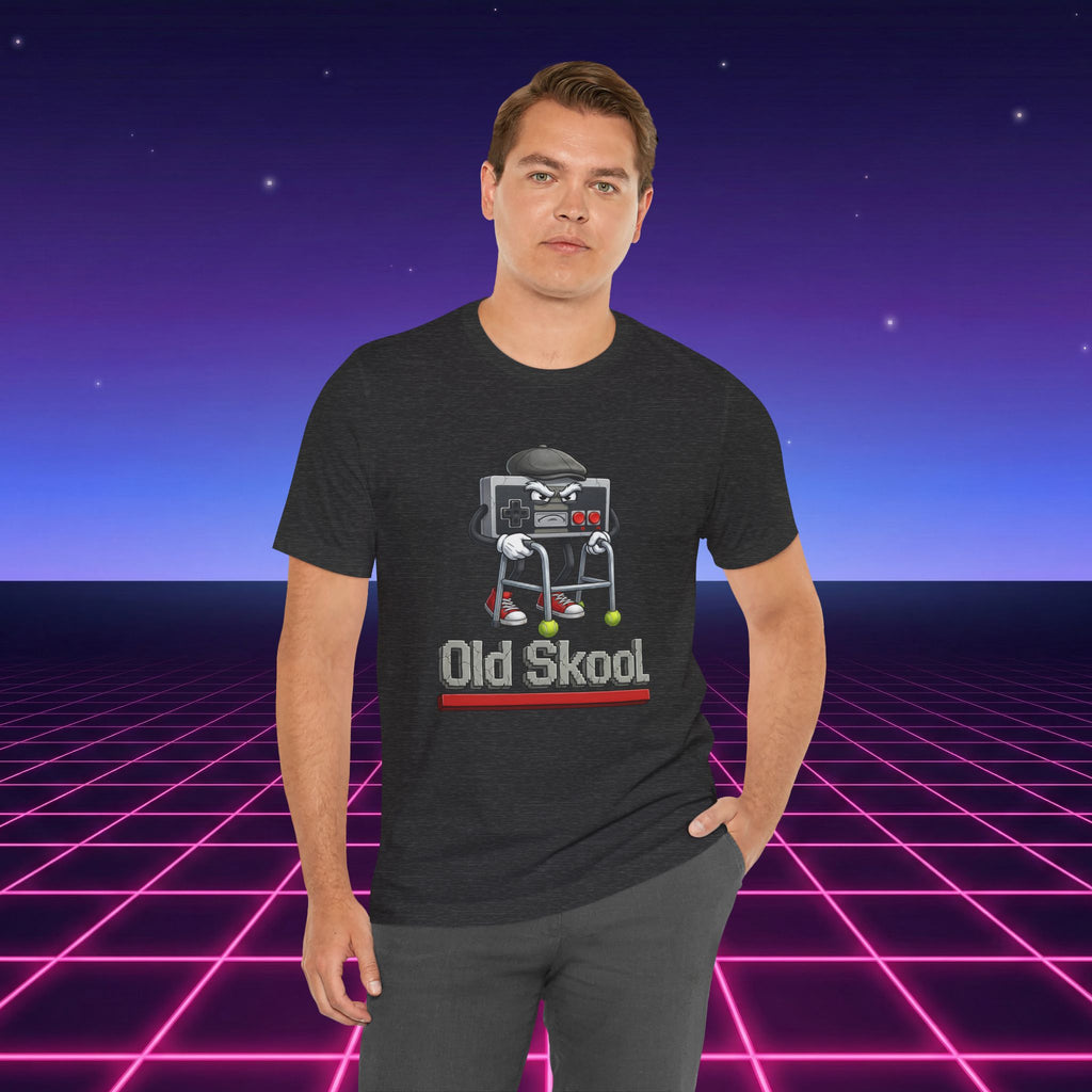 Old Skool Retro Gaming T-Shirt – Vintage Controller Grandpa Gamer Graphic Tee