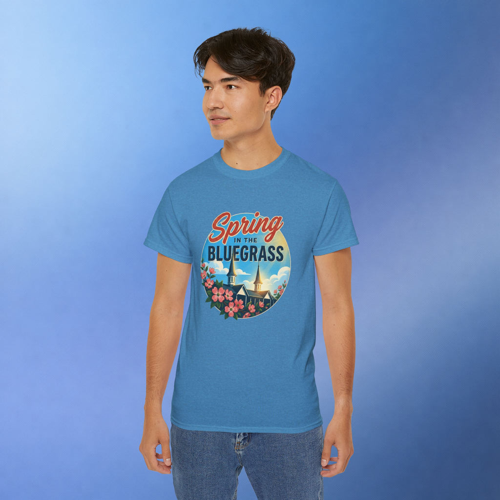 Spring in the Bluegrass T-Shirt – Kentucky Spring Floral Twin Spires Graphic Tee | Bluegrass Spirit Apparel