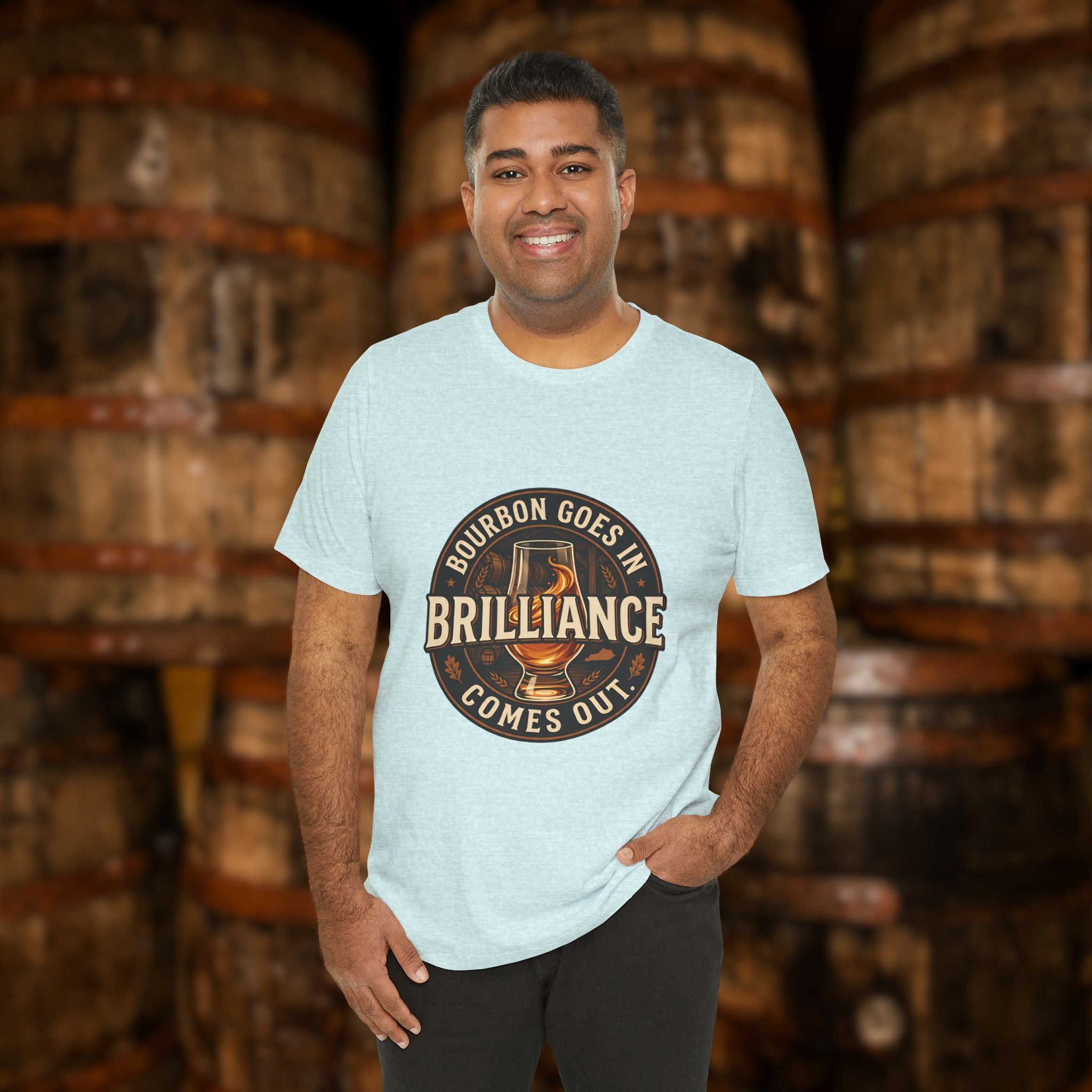 Bourbon Goes In Brilliance Comes Out T-Shirt | Kentucky Bourbon Graphic Tee
