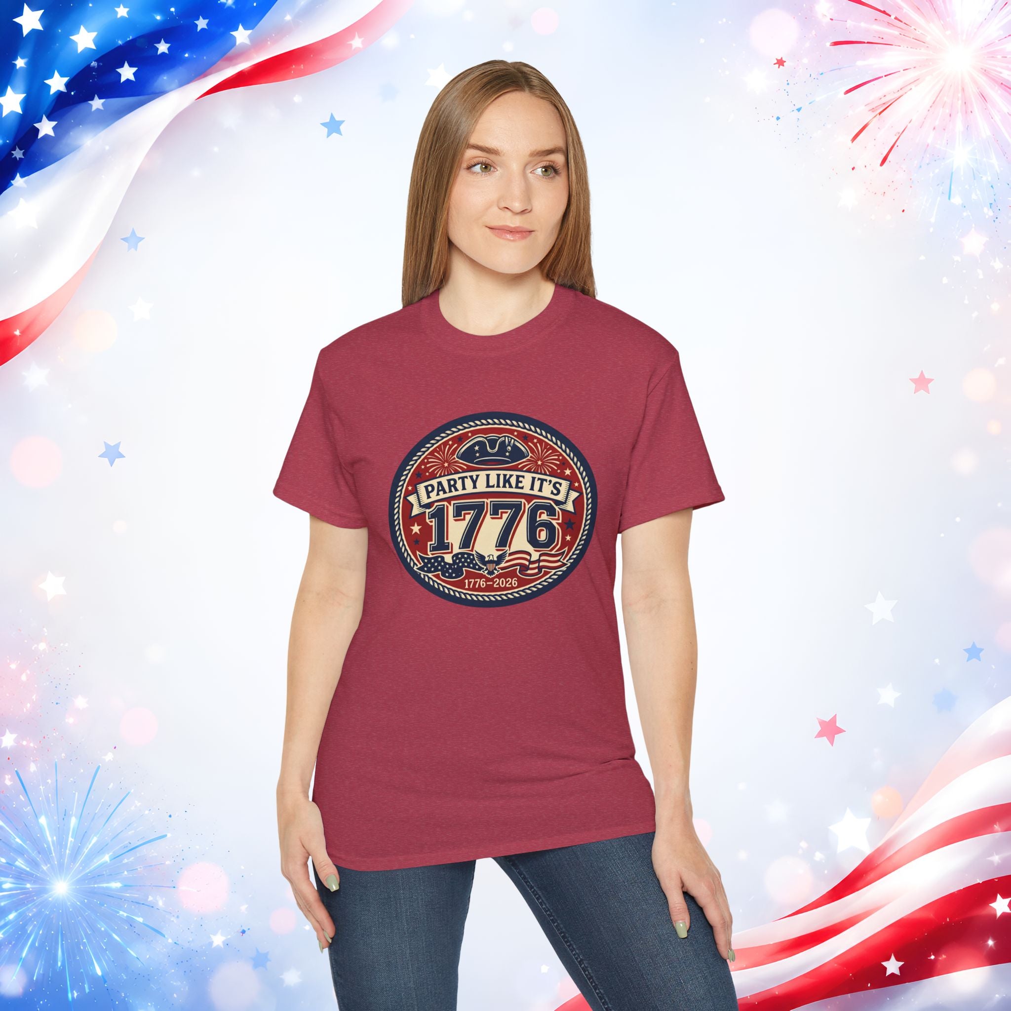 Party Like It’s 1776 T-Shirt | America 250th Birthday 4th of July Patriotic Tee