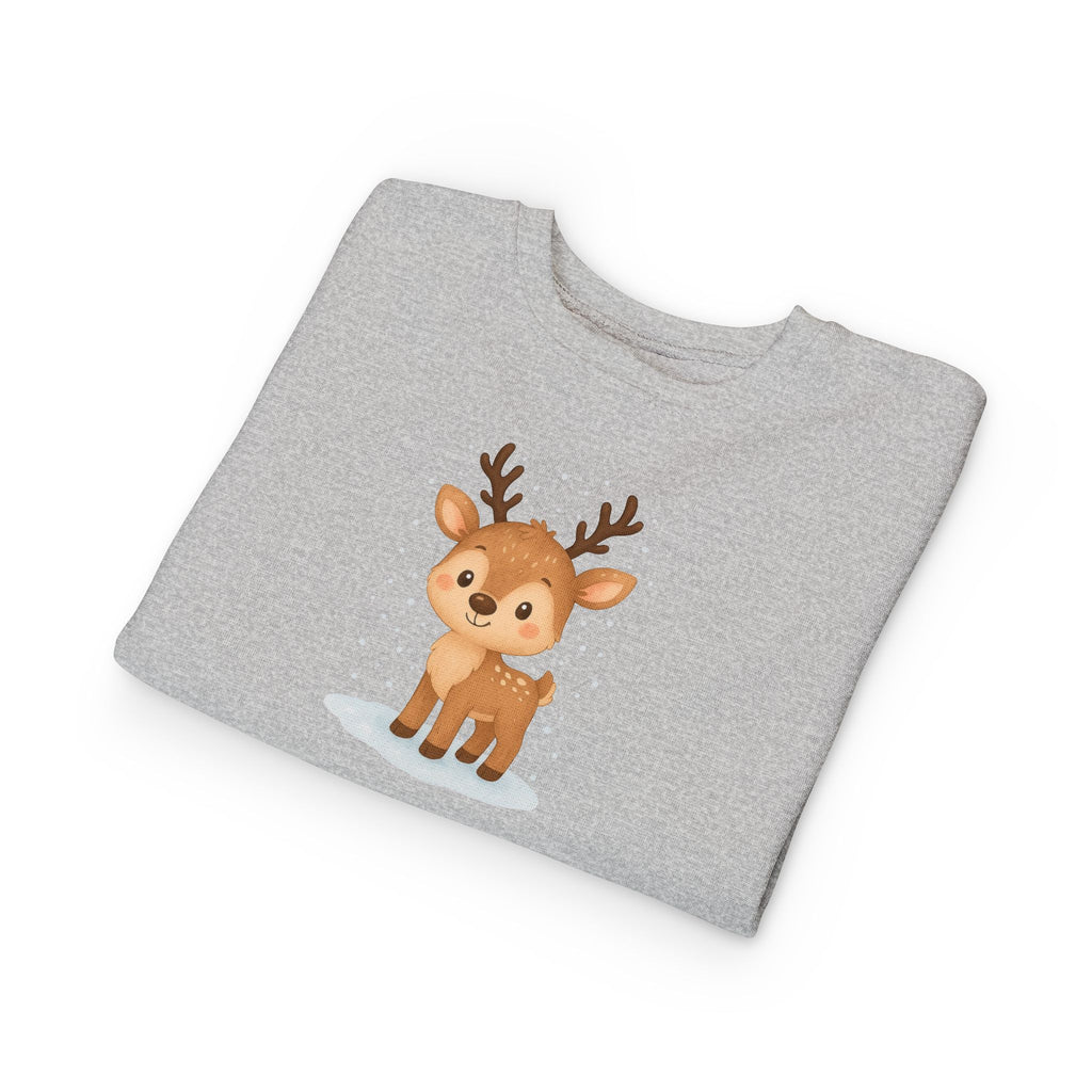 Cute Reindeer Toddler Christmas Sweatshirt – Cozy Holiday Pullover for Kids