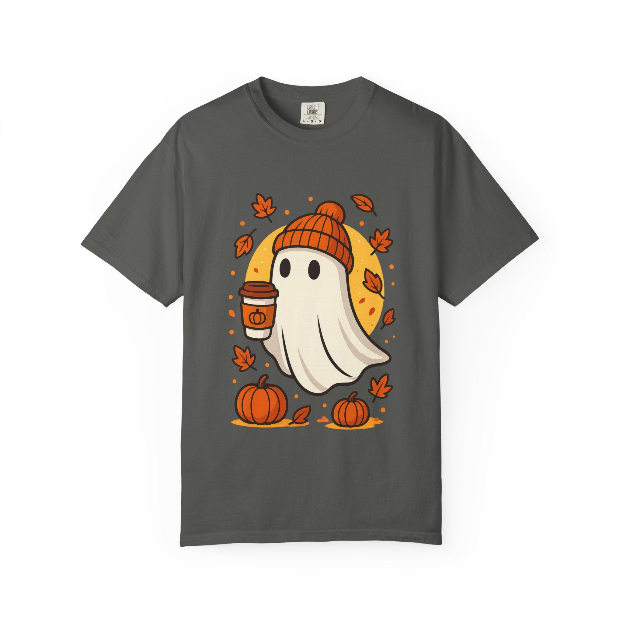 Cozy Ghost Pumpkin Spice Latte Fall T-Shirt