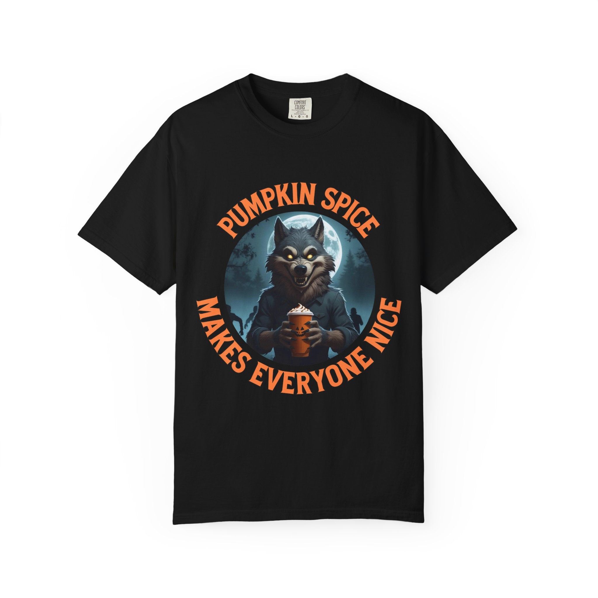 Pumpkin Spice Werewolf Halloween Shirt – Fall Coffee Lovers Tee