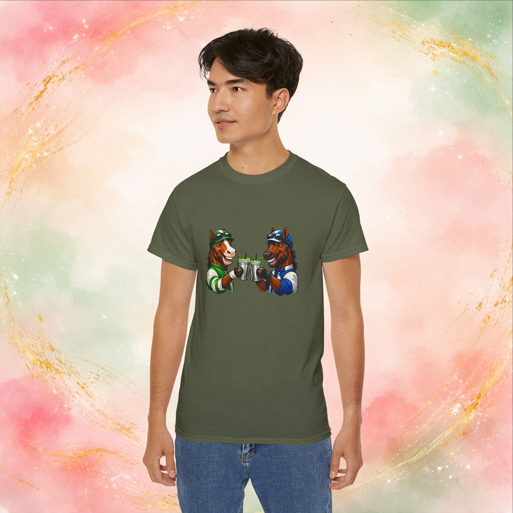 Derby Day Cheers: Funny Jockey Horses & Mint Juleps T-Shirt