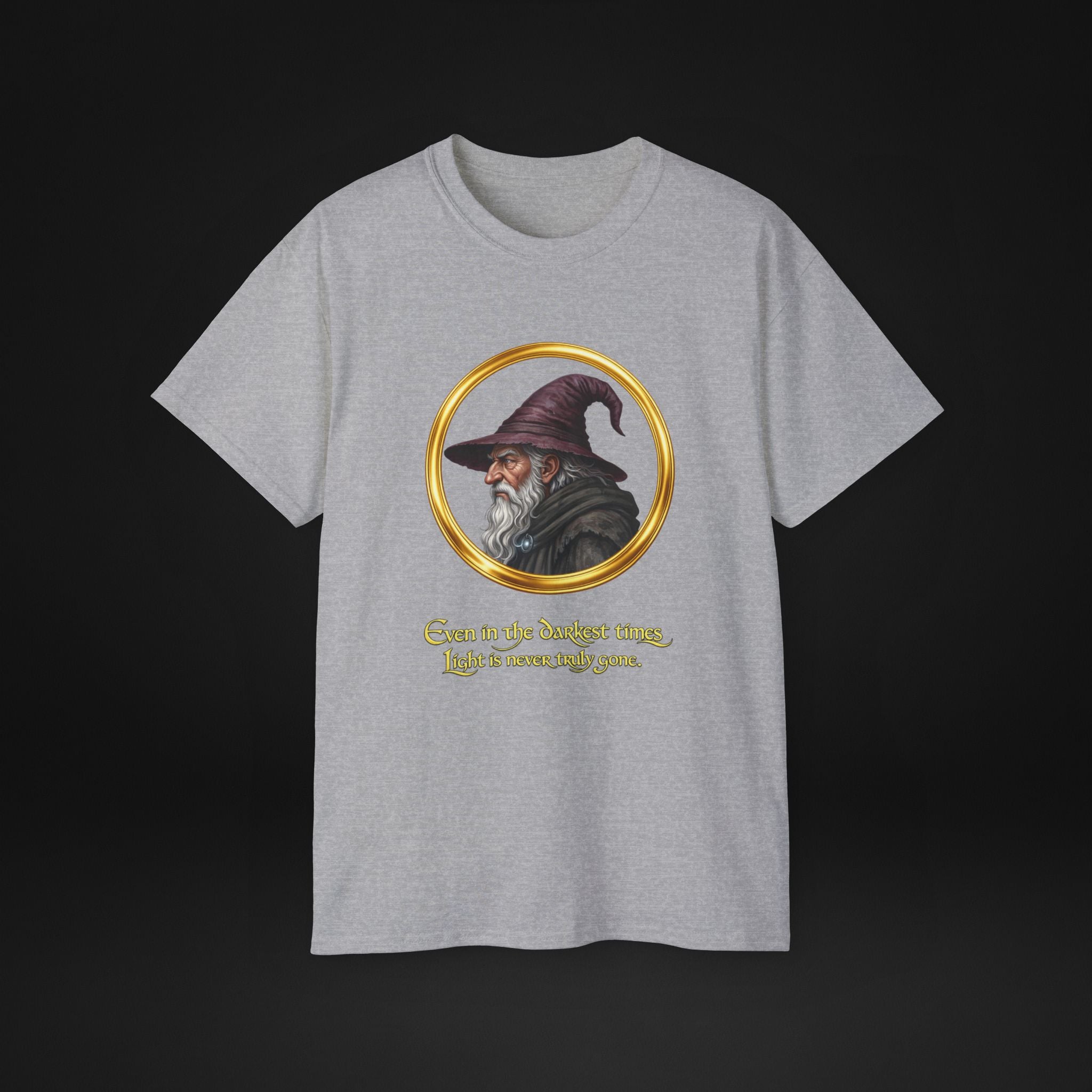 Vintage Wizard Graphic T-Shirt | Fantasy Side Profile Tee