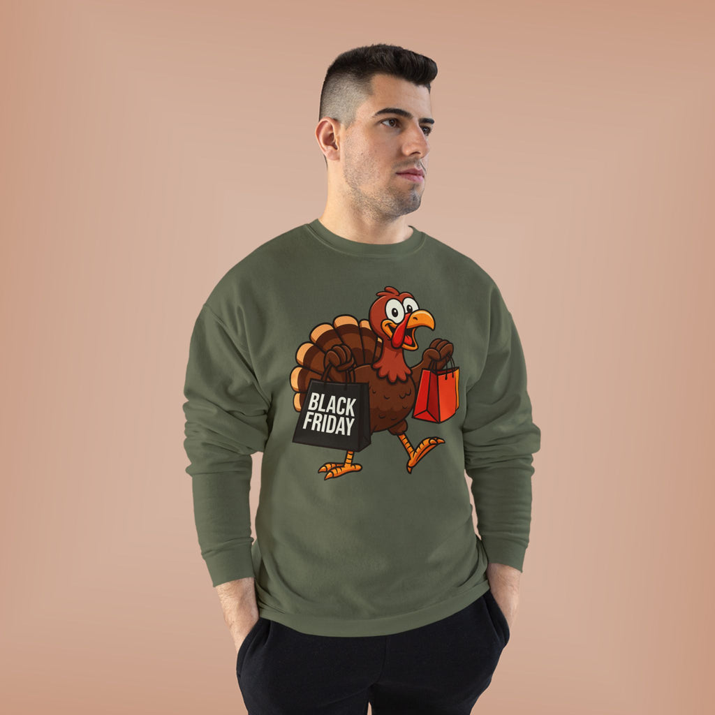 Black Friday Shopping Turkey Sweatshirt – Funny Thanksgiving & Holiday Gift