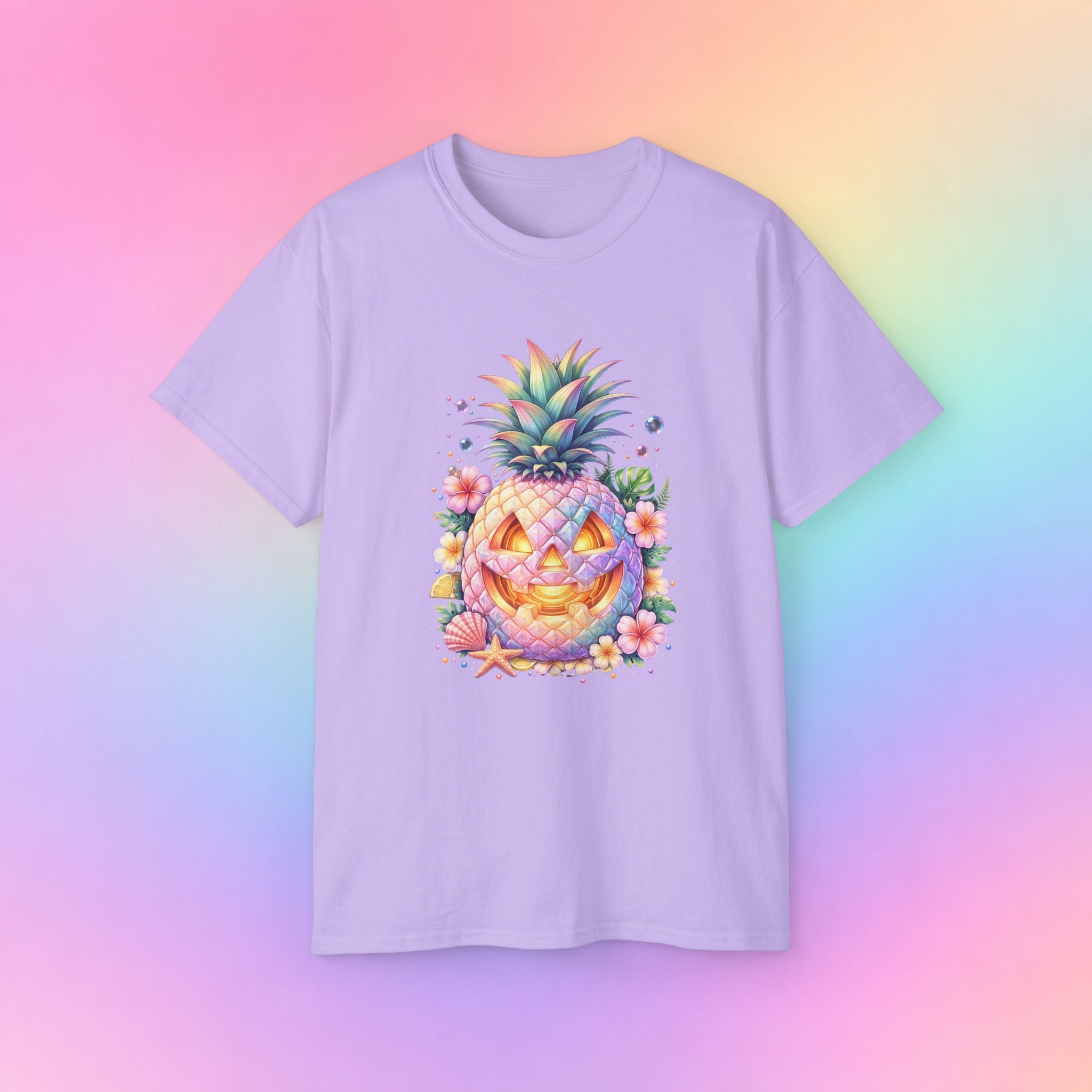 Summerween Pineapple Jack-O’-Lantern T-Shirt | Tropical Halloween Shirt